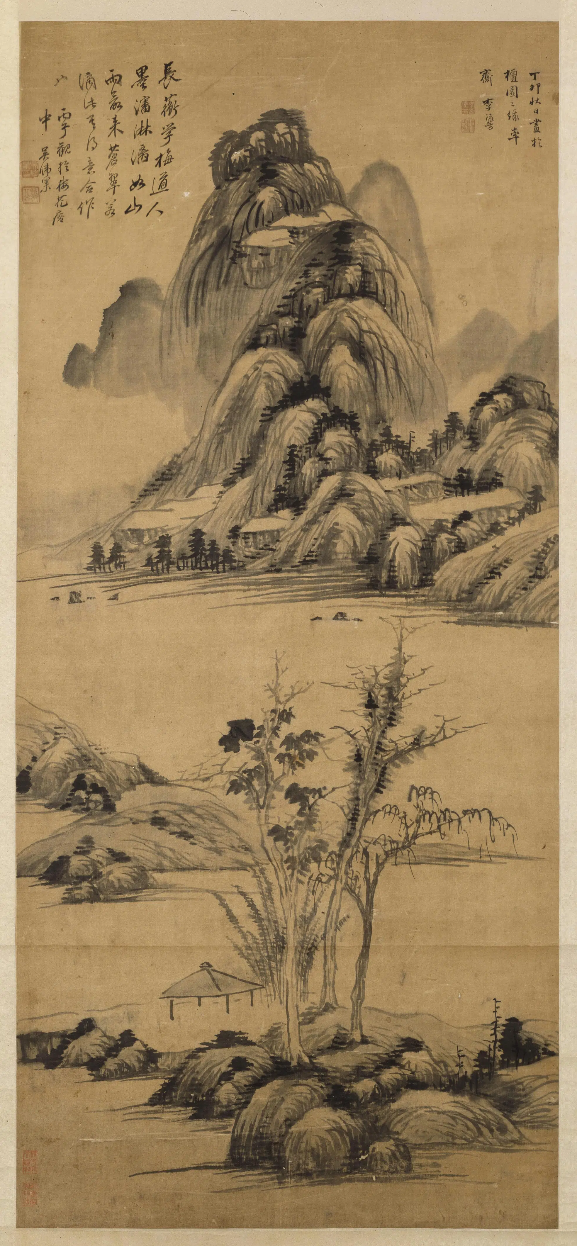 明朝【李流芳】《檀园墨戏图轴》