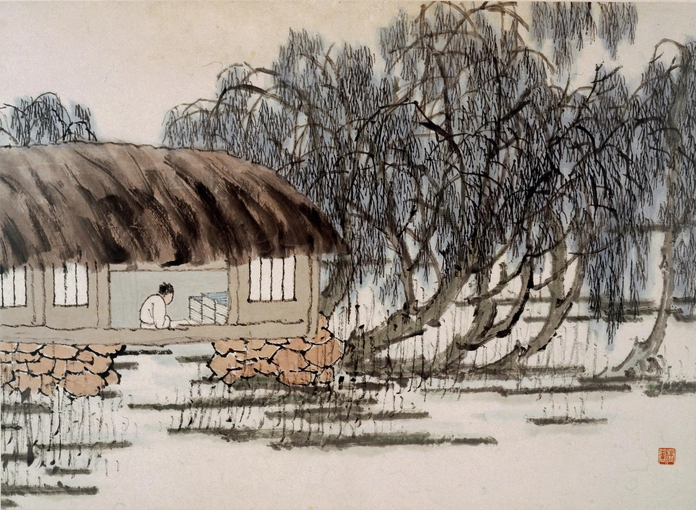 清代【虚谷】《山水册-1》 第8张 清代【虚谷】《山水册-1》 第8张