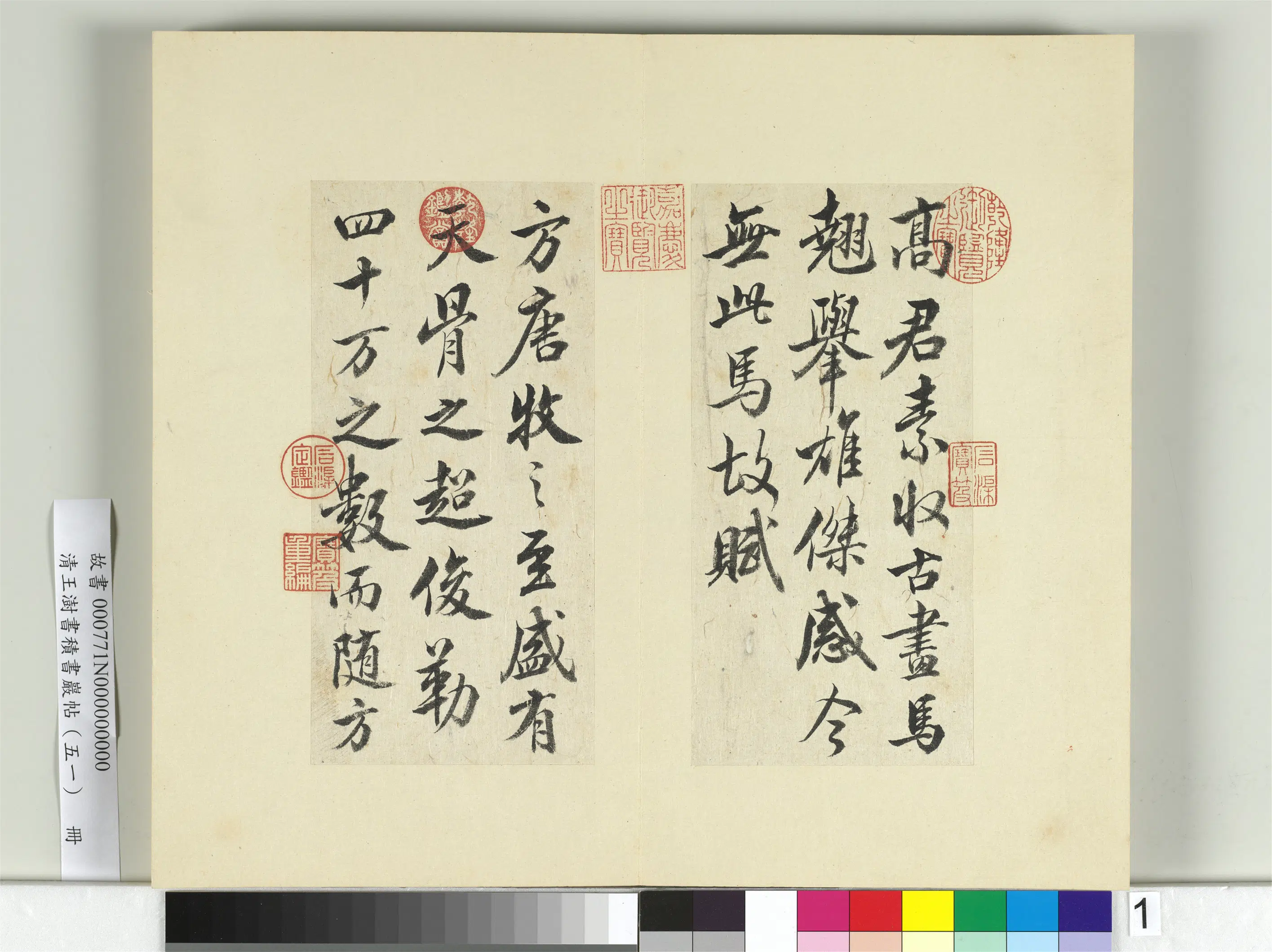 清代【王澍】《书积书岩帖（五十一）册-临米芾天马赋》