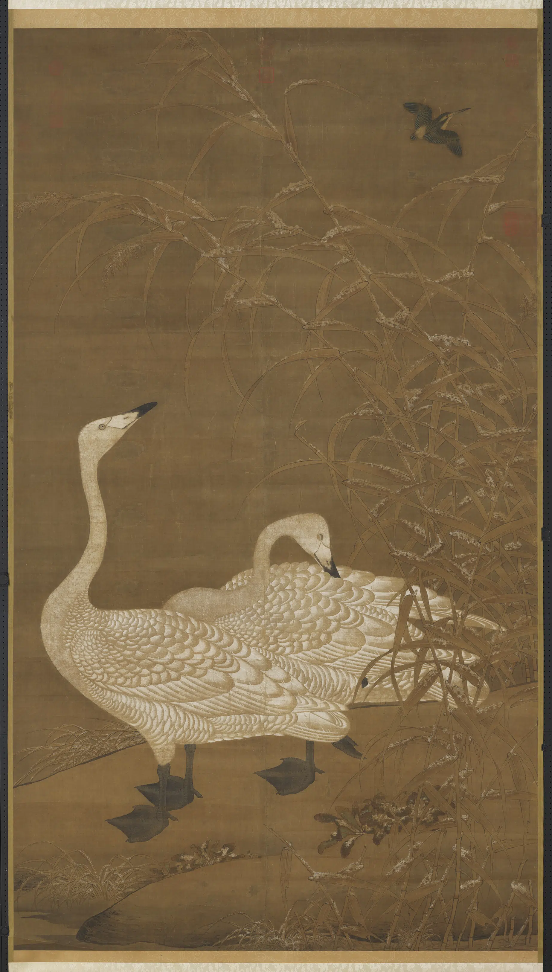 宋代《宋人画雪芦双雁图轴》 第1张 宋代《宋人画雪芦双雁图轴》 第1张