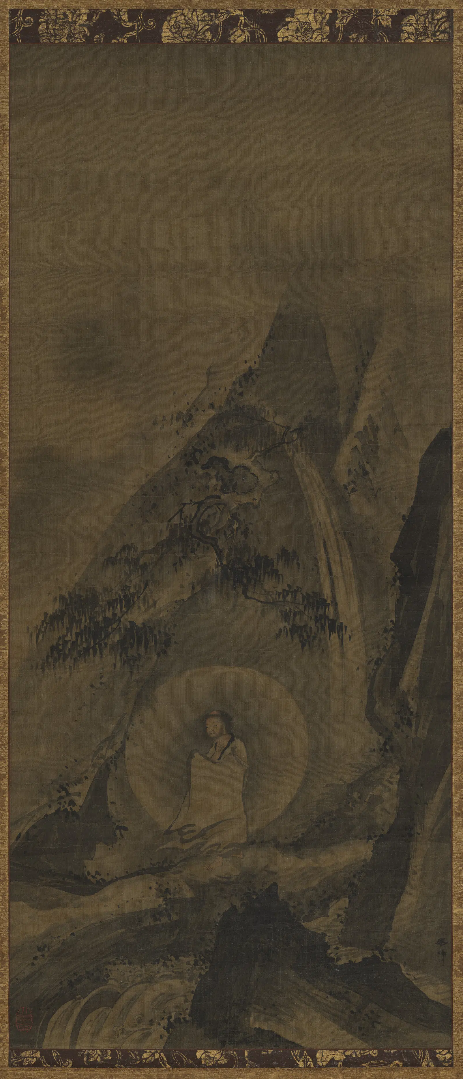 南宋【马麟】《释迦出山图轴》