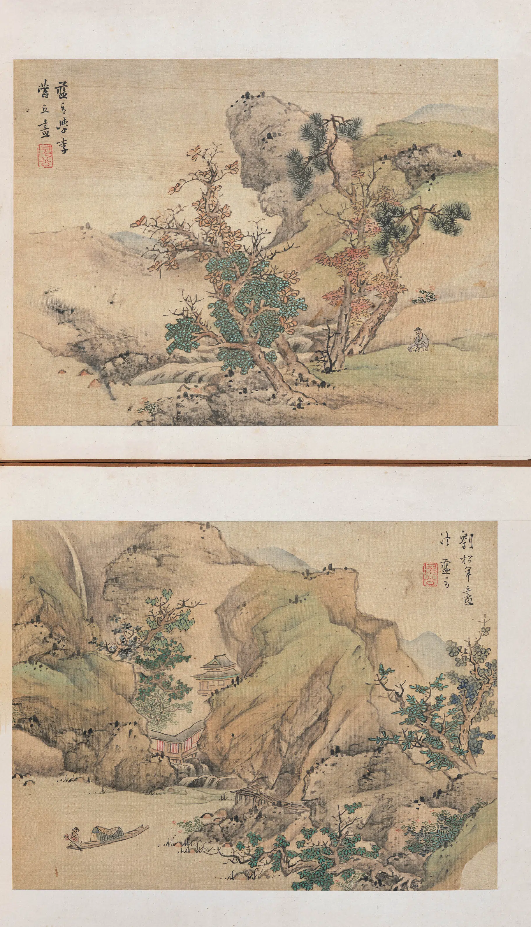 清代【蓝孟】《仿古山水册-2》