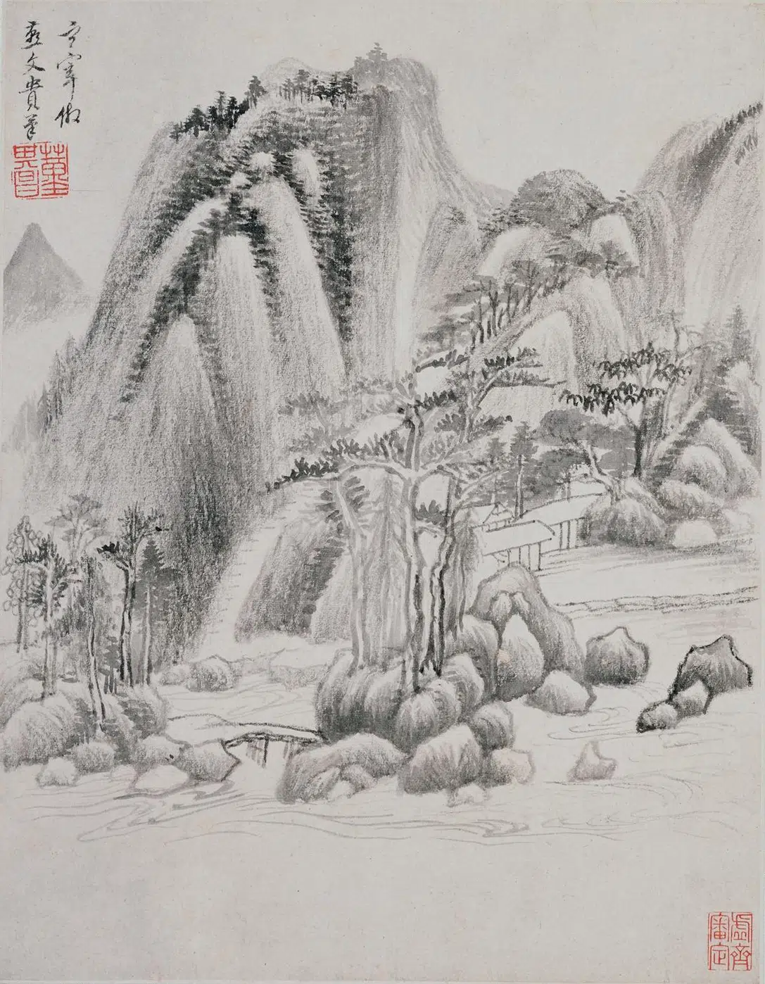 明朝【董其昌】《宝华山庄图册》 第3张 明朝【董其昌】《宝华山庄图册》 第3张
