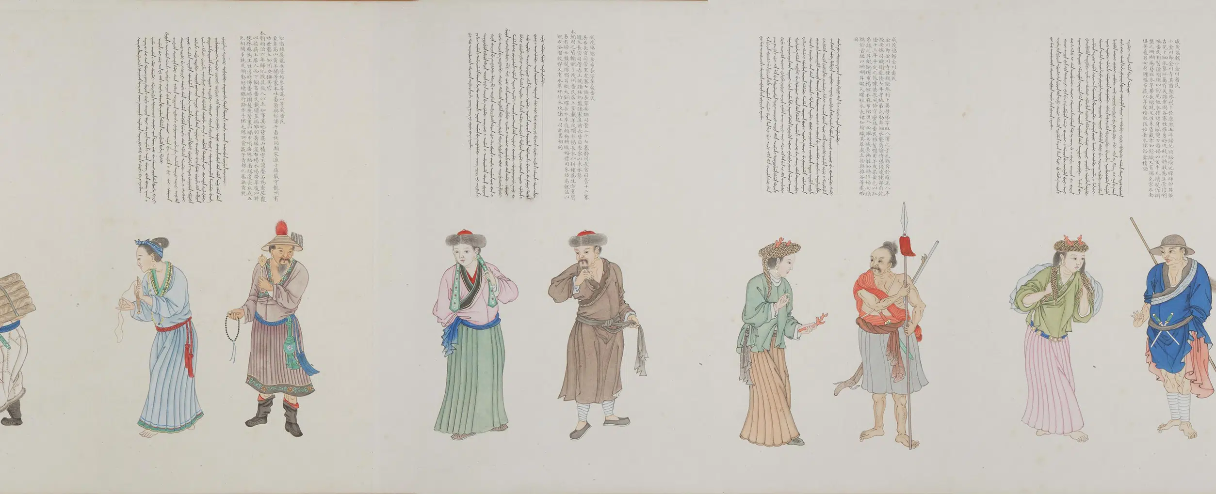 清代【程琳】《沈焕、沈庆兰、黎明、程琳合画职贡图卷第三卷》 第5张