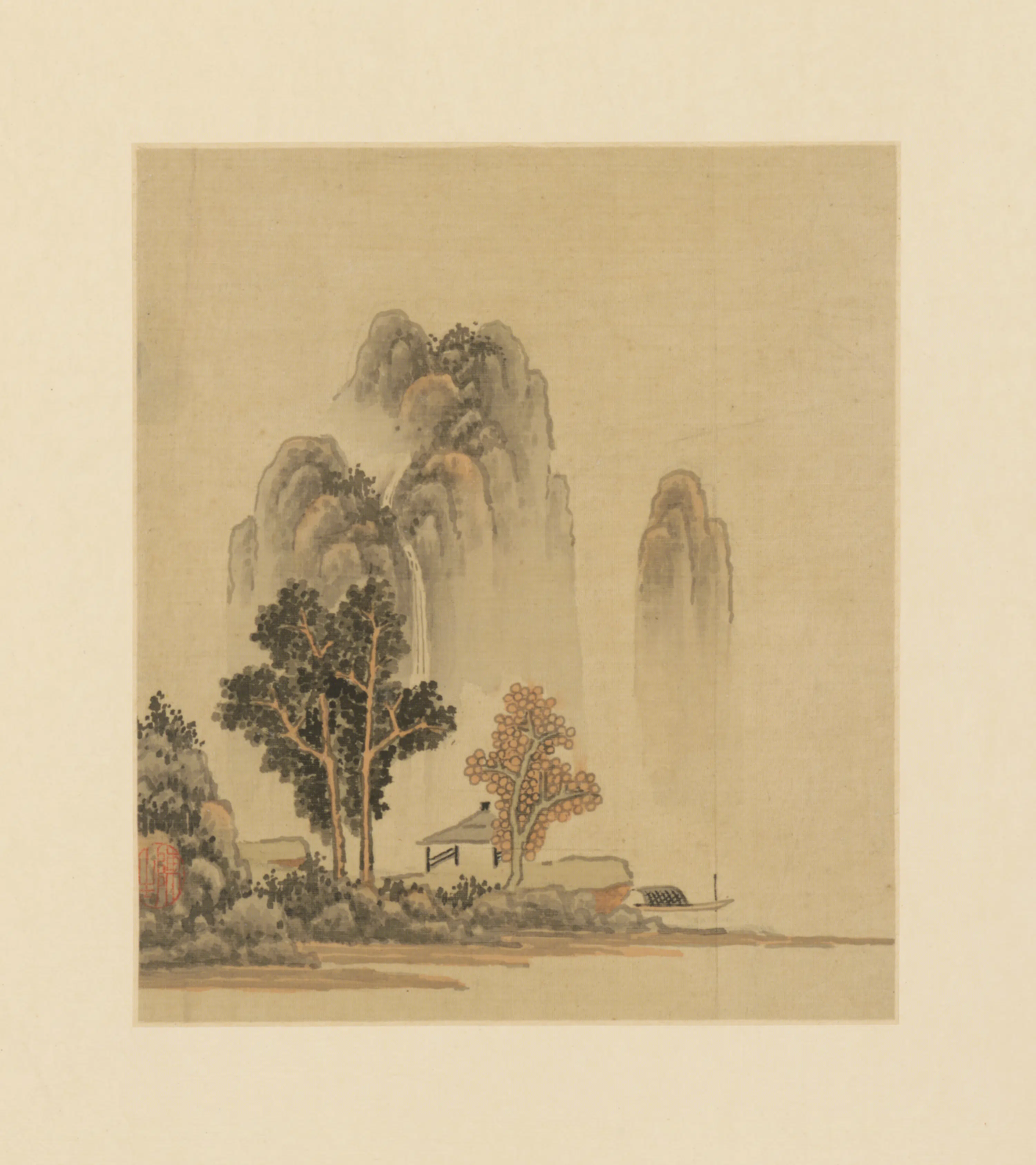 清代【陈字】《花卉山水图册》