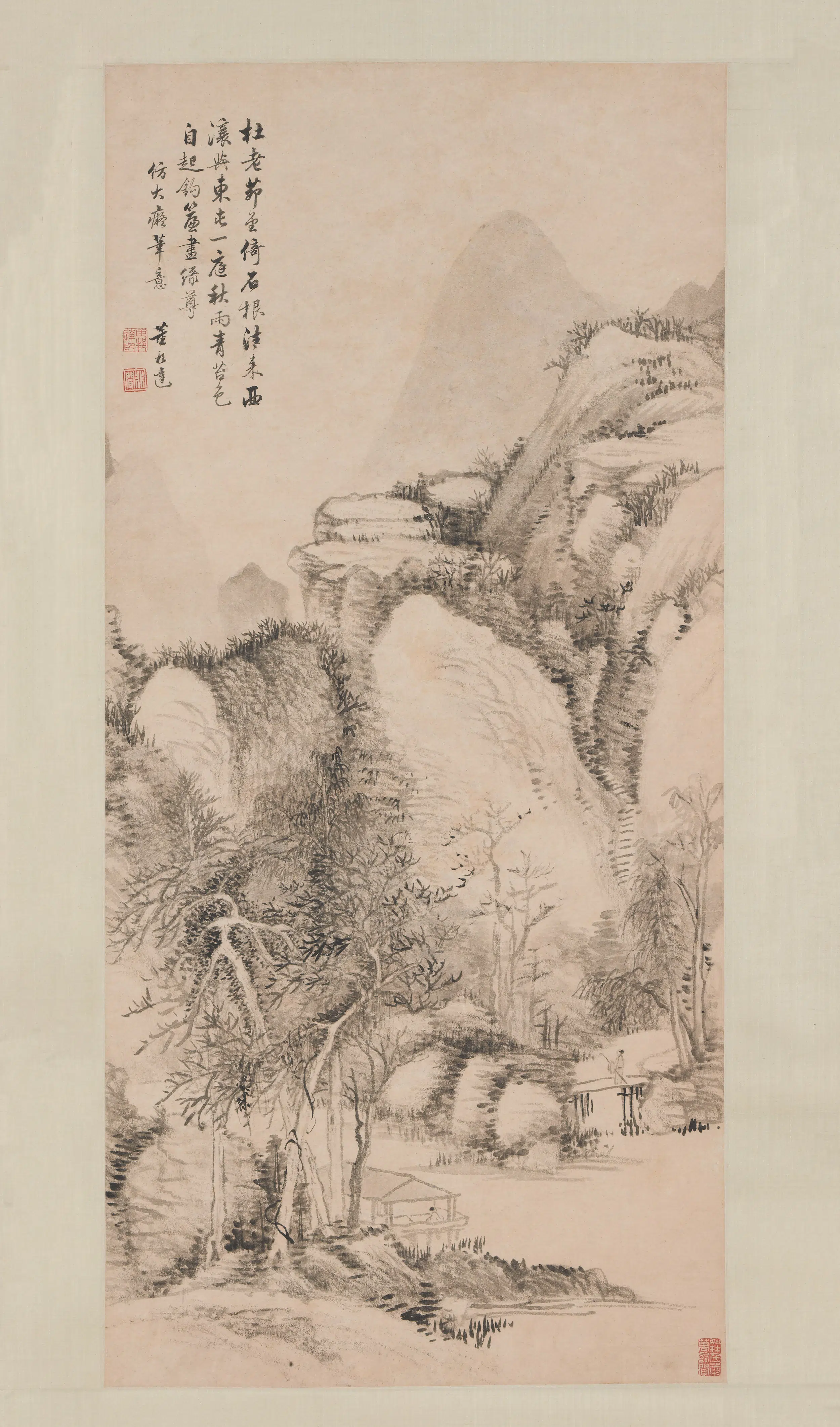 清代【董邦达】《山水图轴》