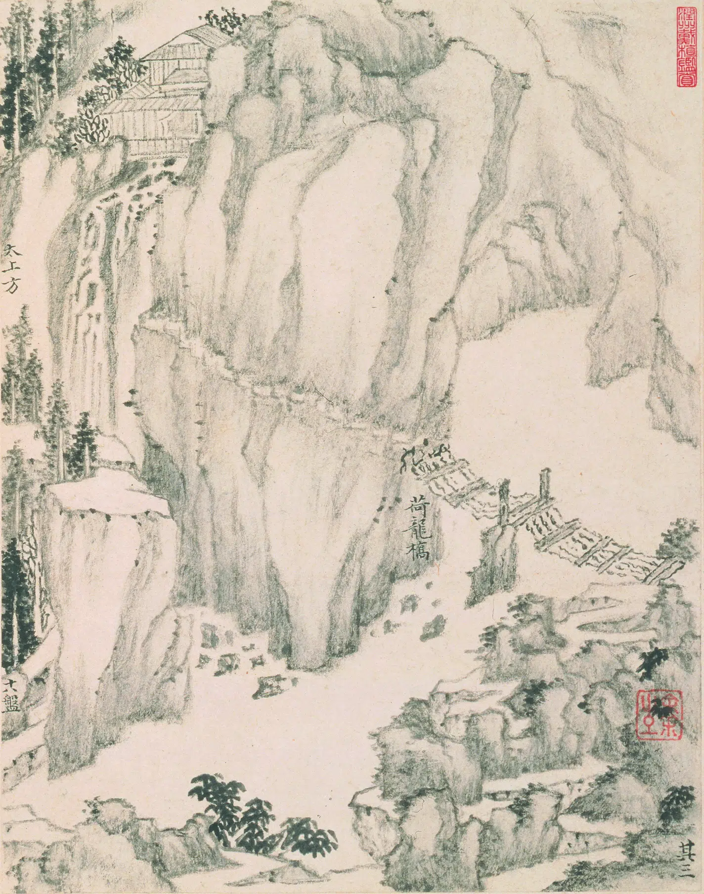 清代【戴本孝】《华嶽山十二景图册》 第5张 清代【戴本孝】《华嶽山十二景图册》 第5张