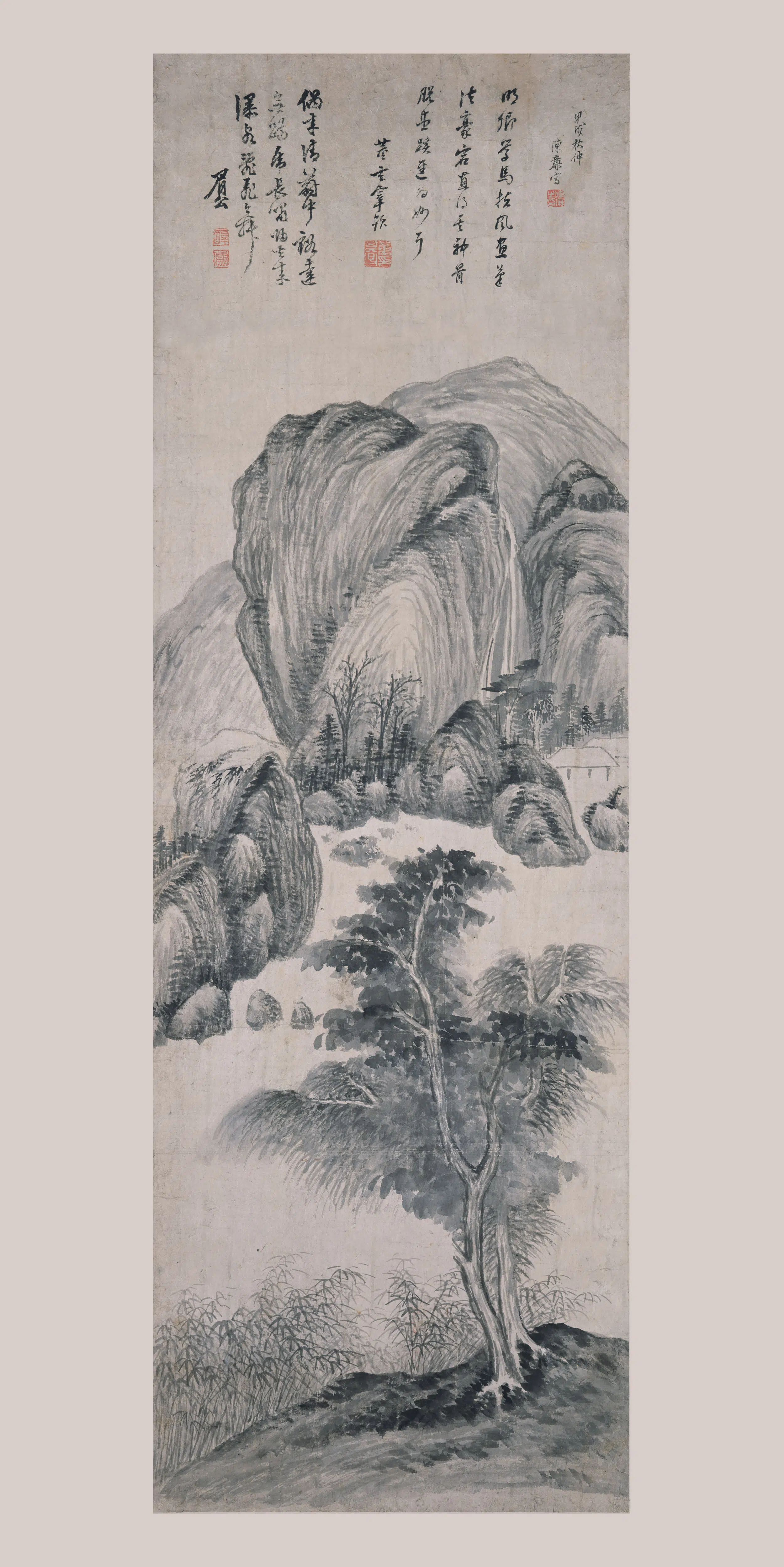 明朝【陈廉】《芦汀飞瀑图轴》 第1张 明朝【陈廉】《芦汀飞瀑图轴》 第1张