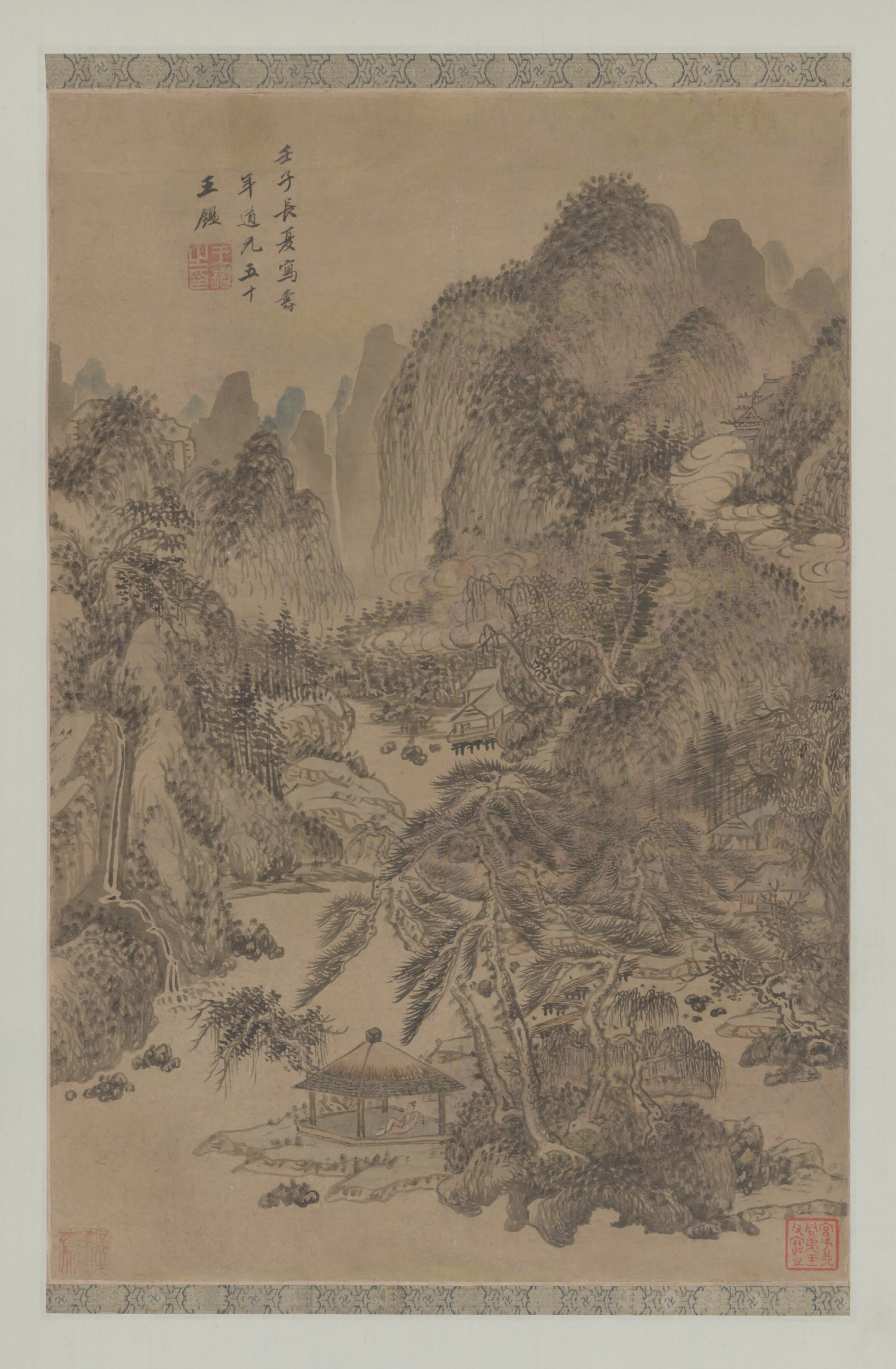 清代【王鉴】《山水图轴-1》