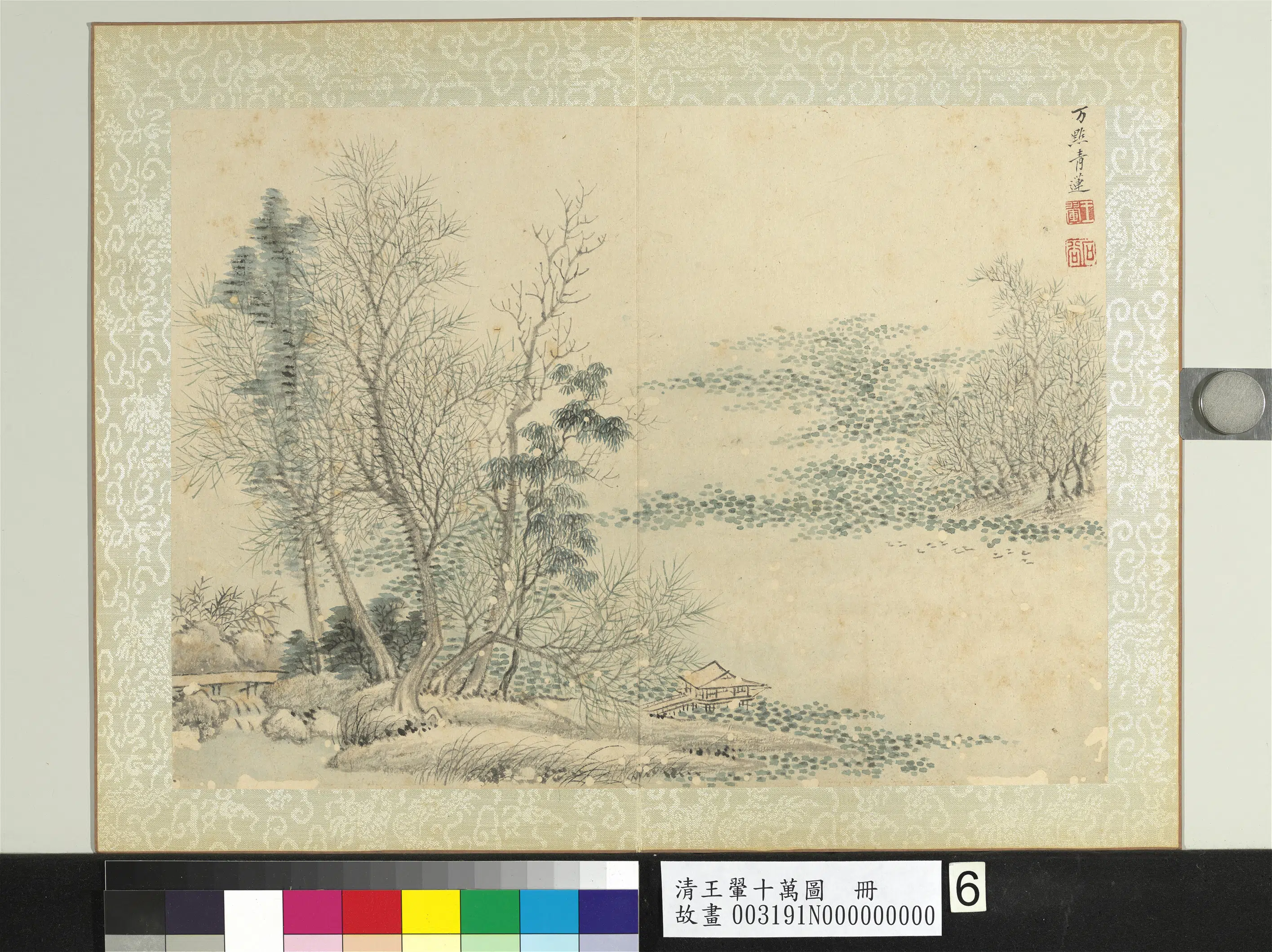 清代【王翚】《十万图册-万点青莲-2》