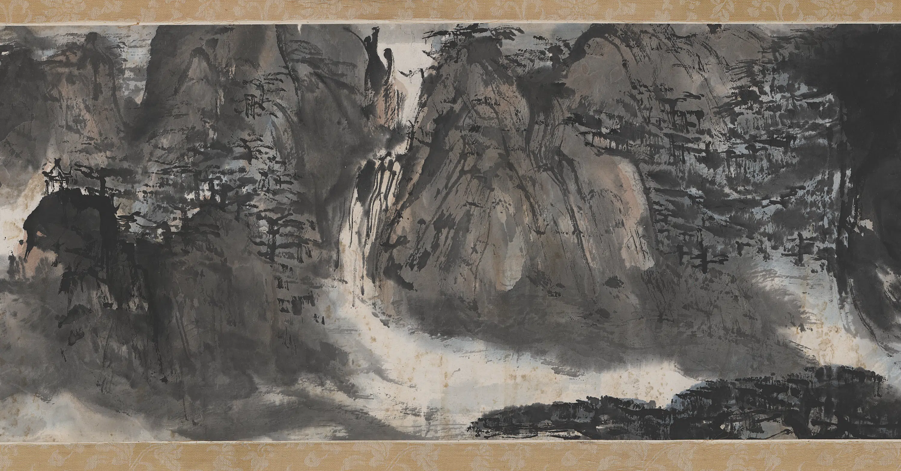 近现代【亚明】《黄山生云山水画》 第2张