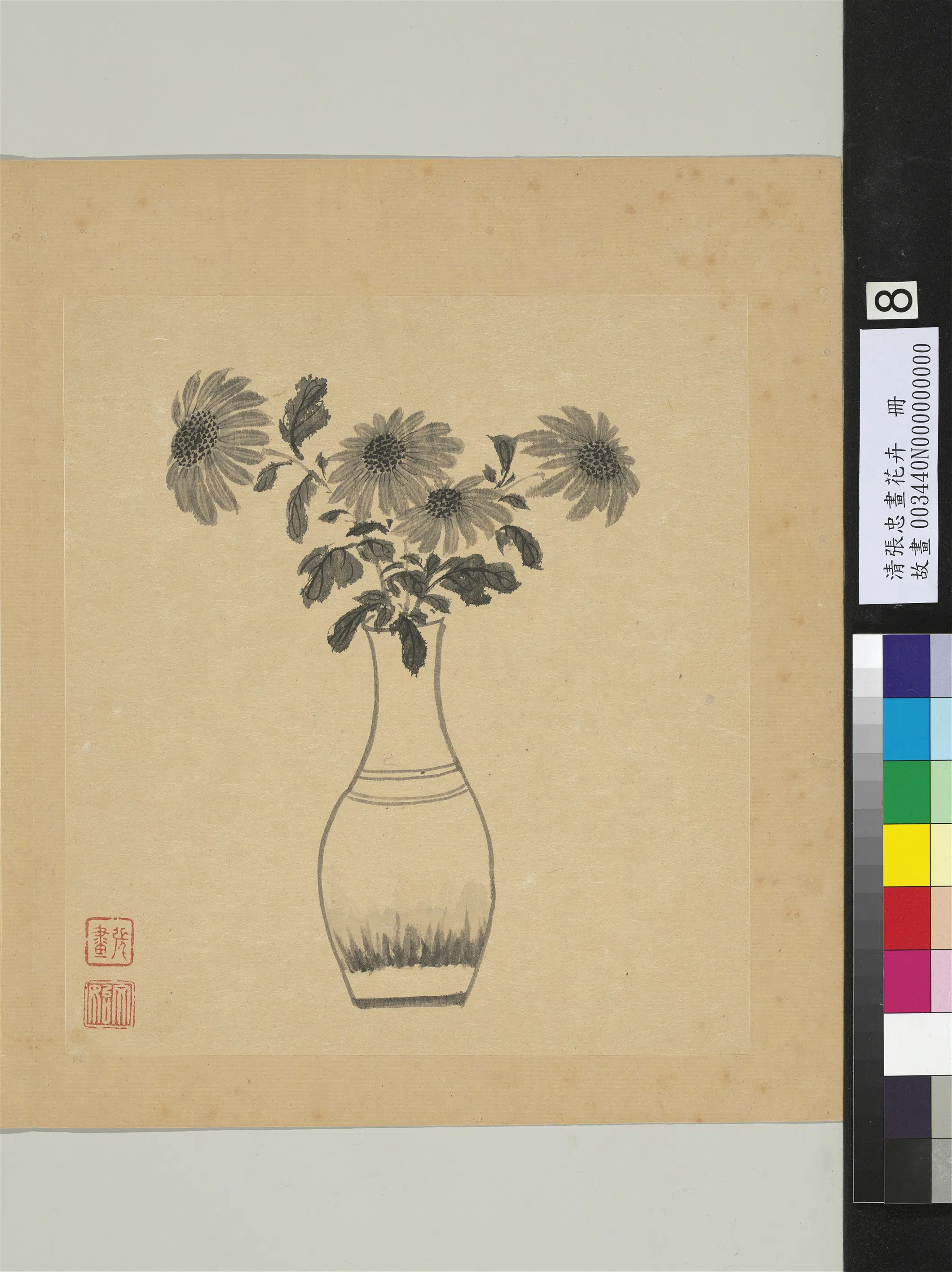 清代【张忠】《画花卉册》 第9张