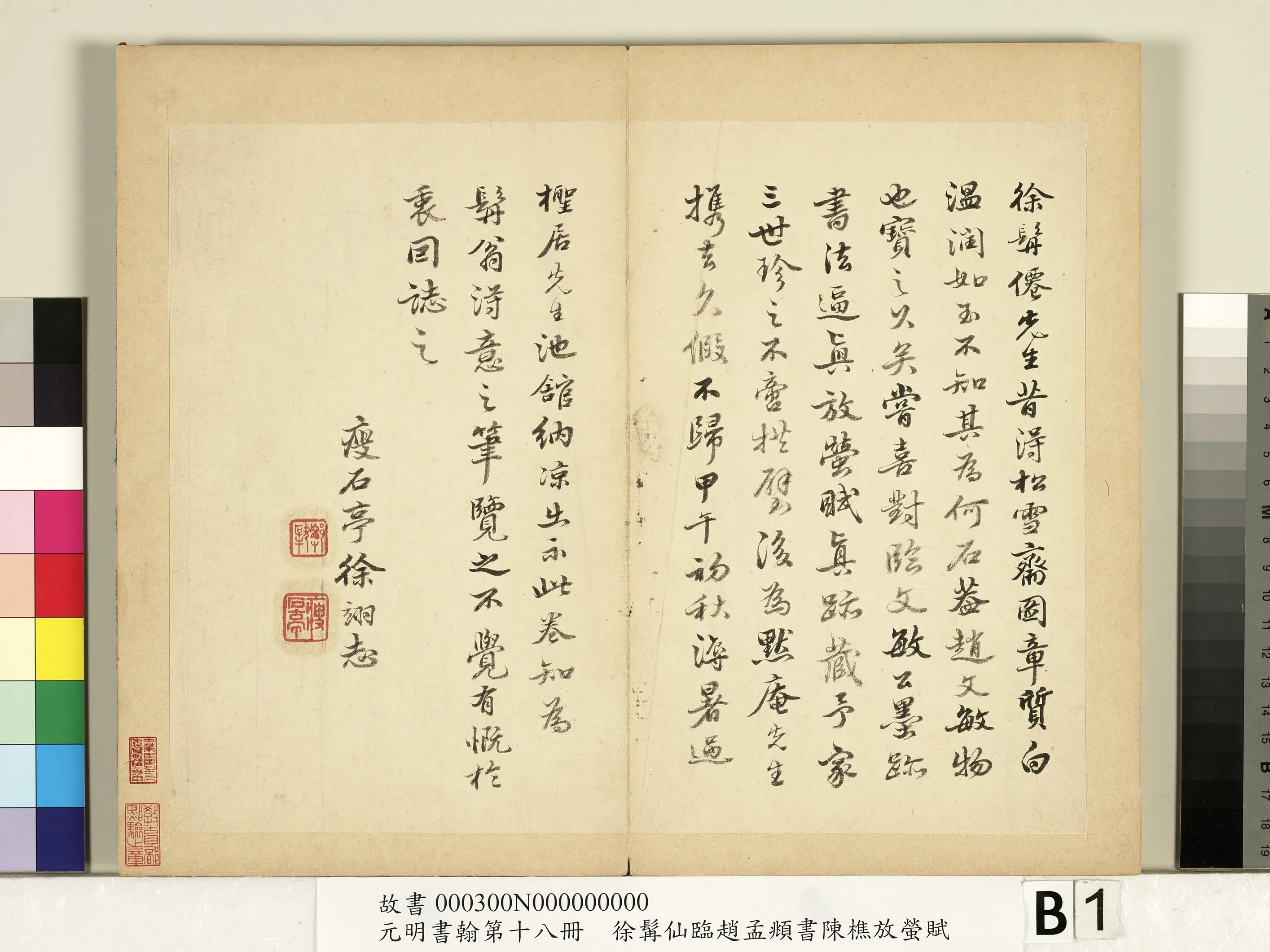 明朝【徐霖】《临赵孟頫行书陈樵放萤赋-元明书翰第十八册》 第5张