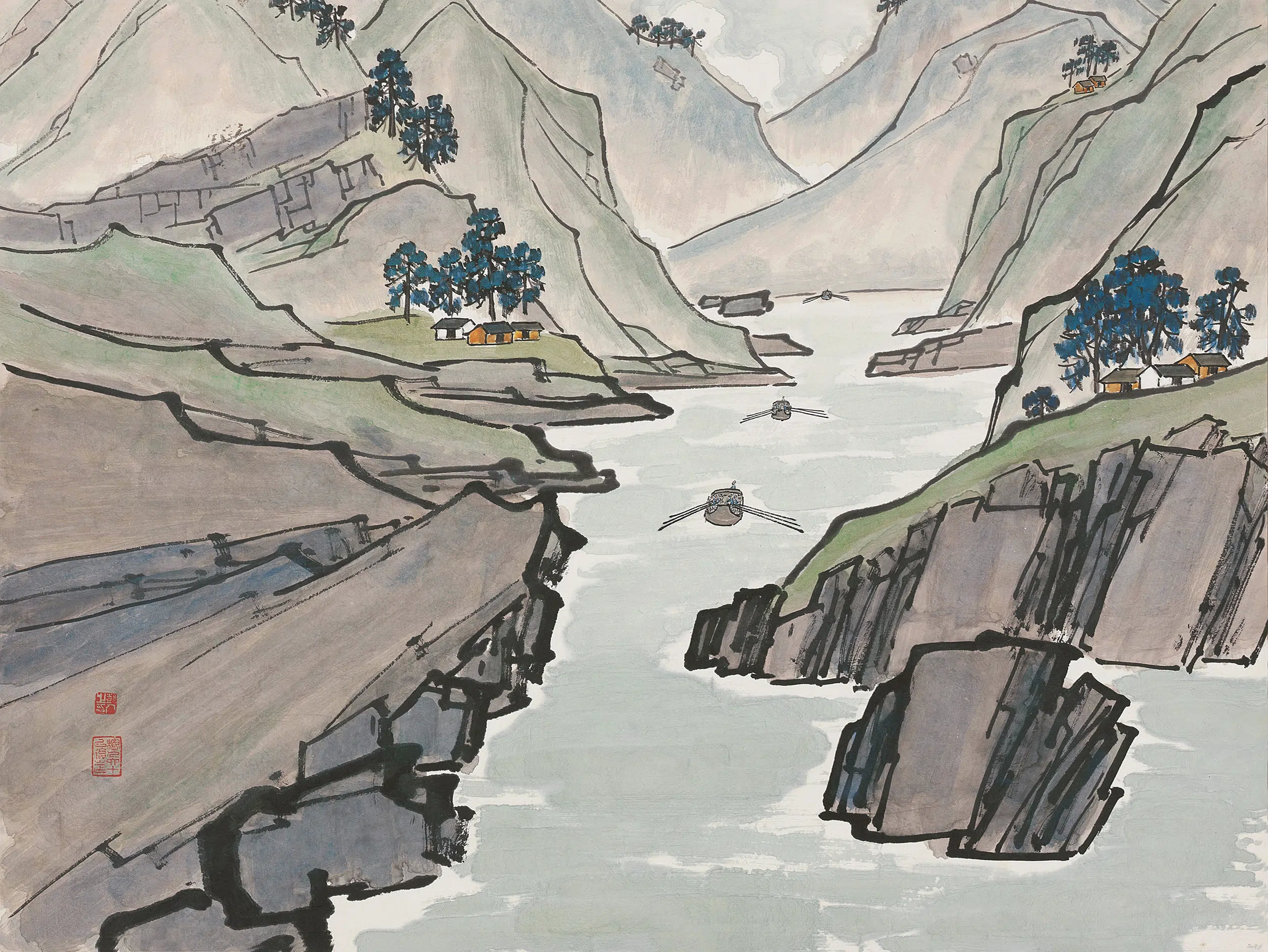 近代【陈树人】《下峡轴》