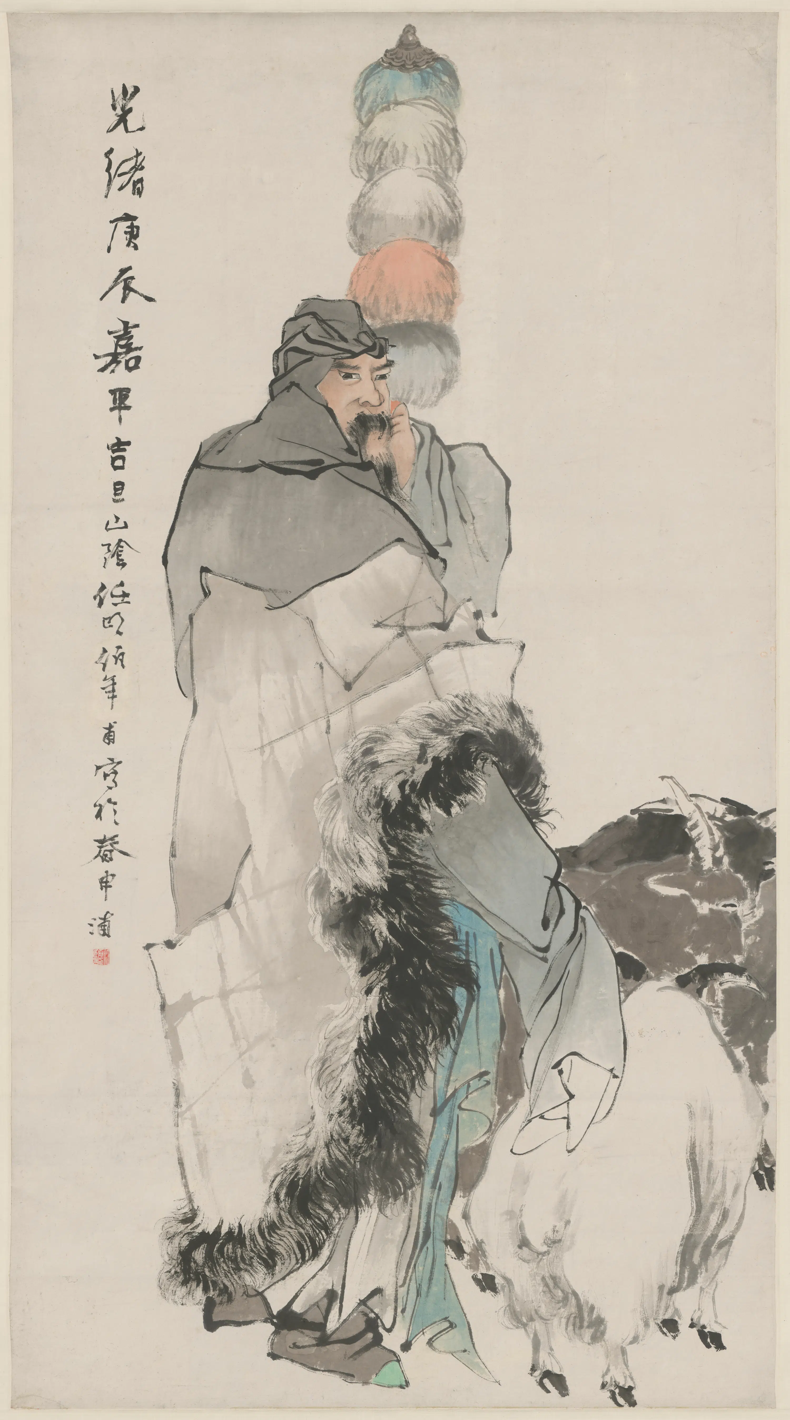 清代【任颐】《苏武牧羊图轴》 第1张 清代【任颐】《苏武牧羊图轴》 第1张
