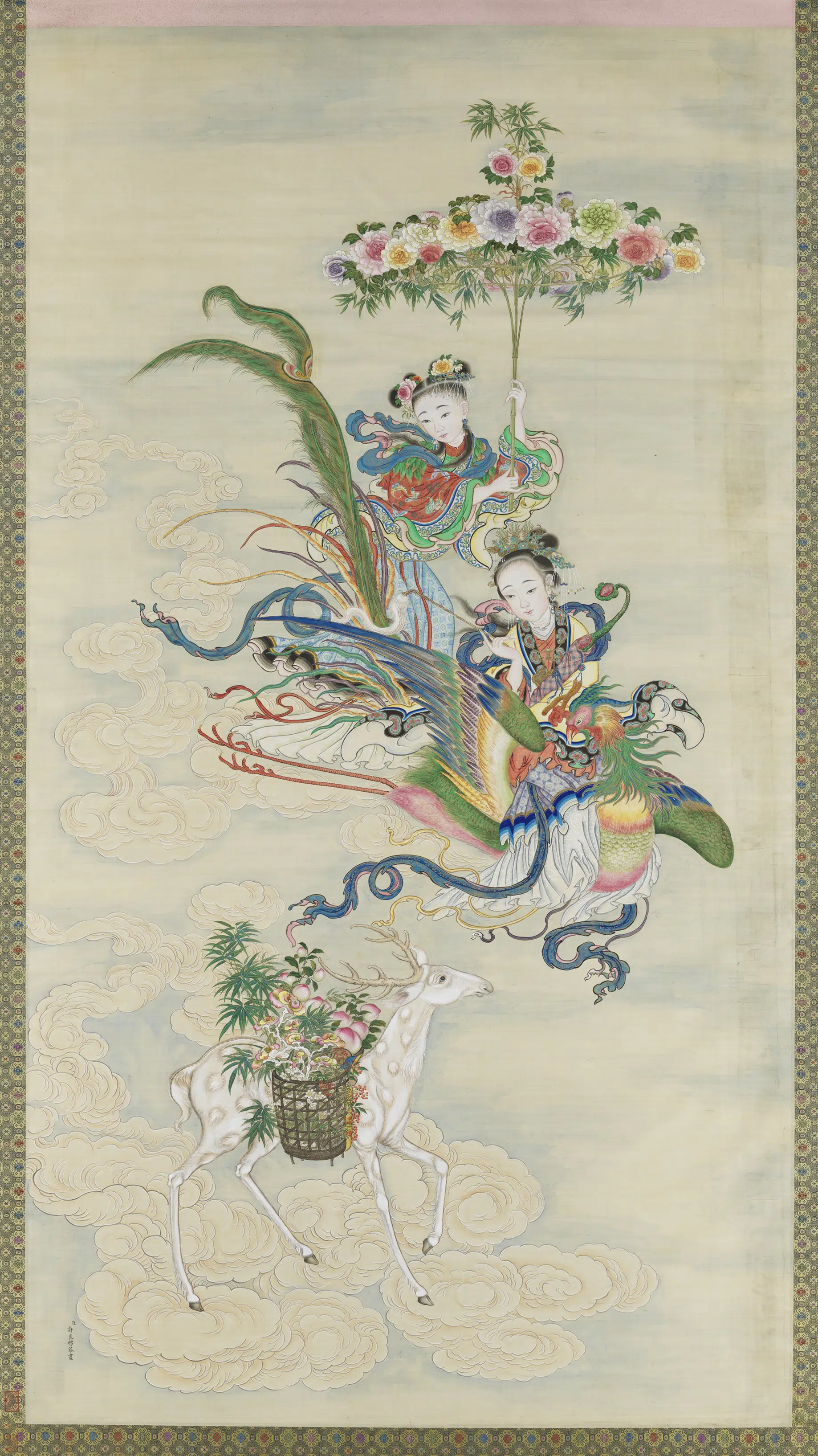 清代【许良标】《画仙人图轴》