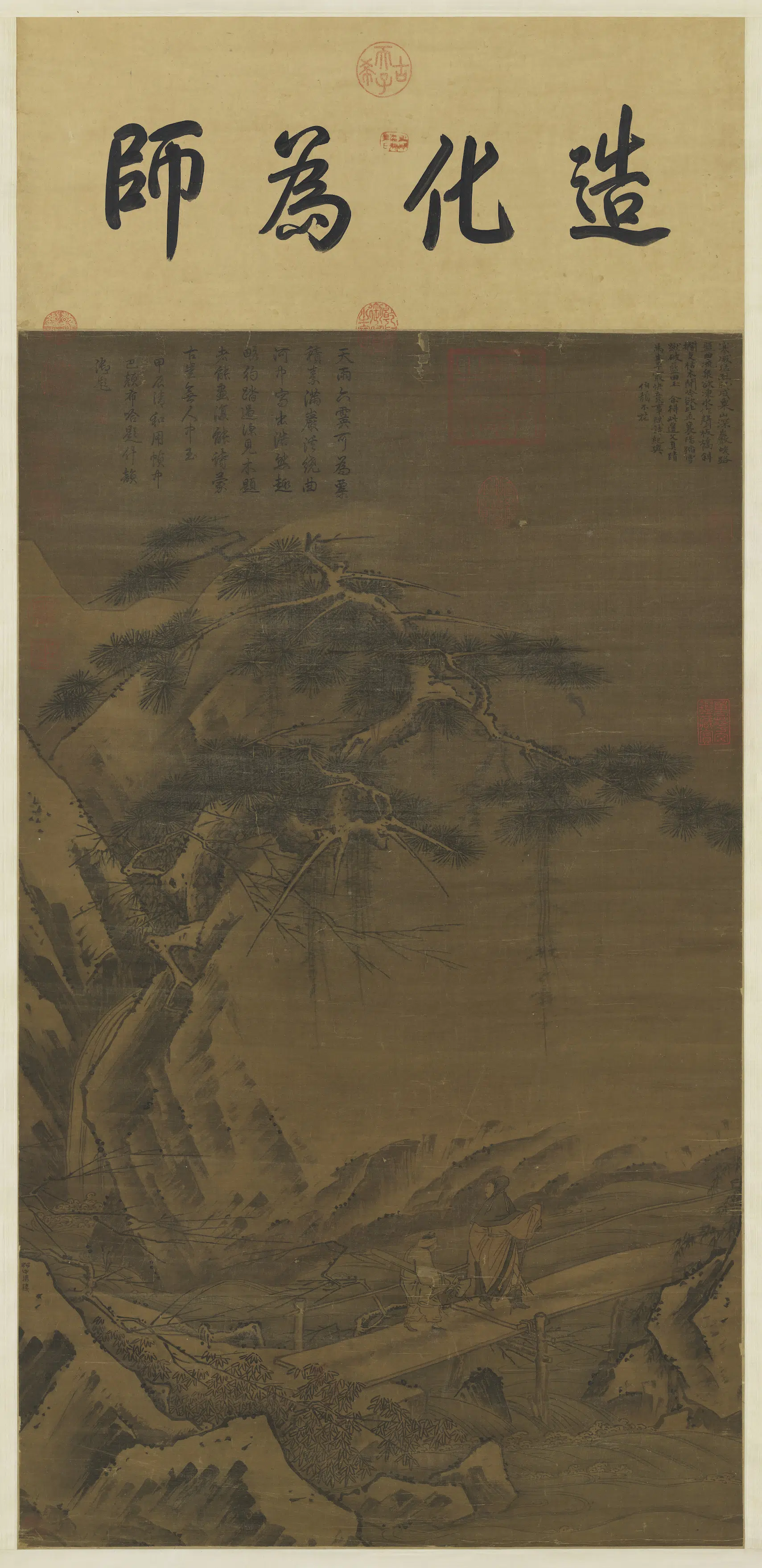 南宋【马远】《板桥踏雪图轴》