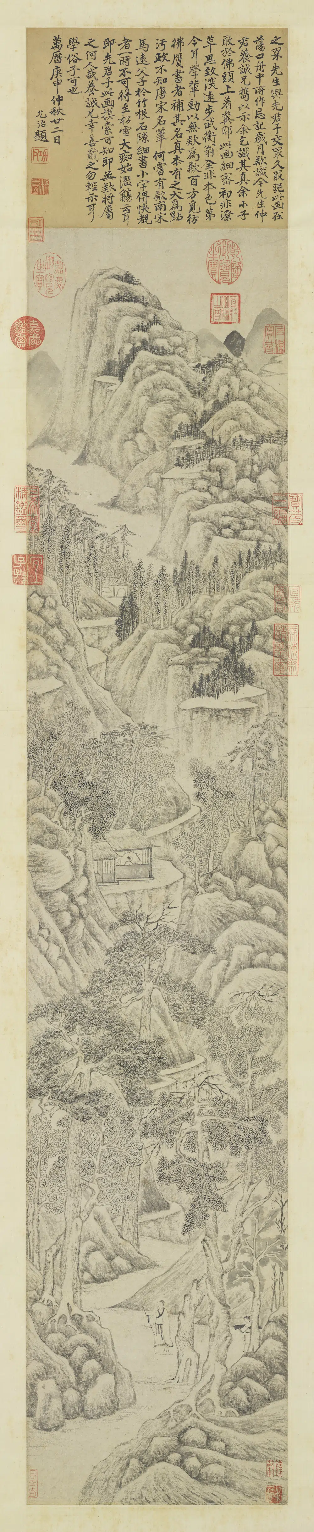明朝【钱穀（谷）】《画山水图轴》