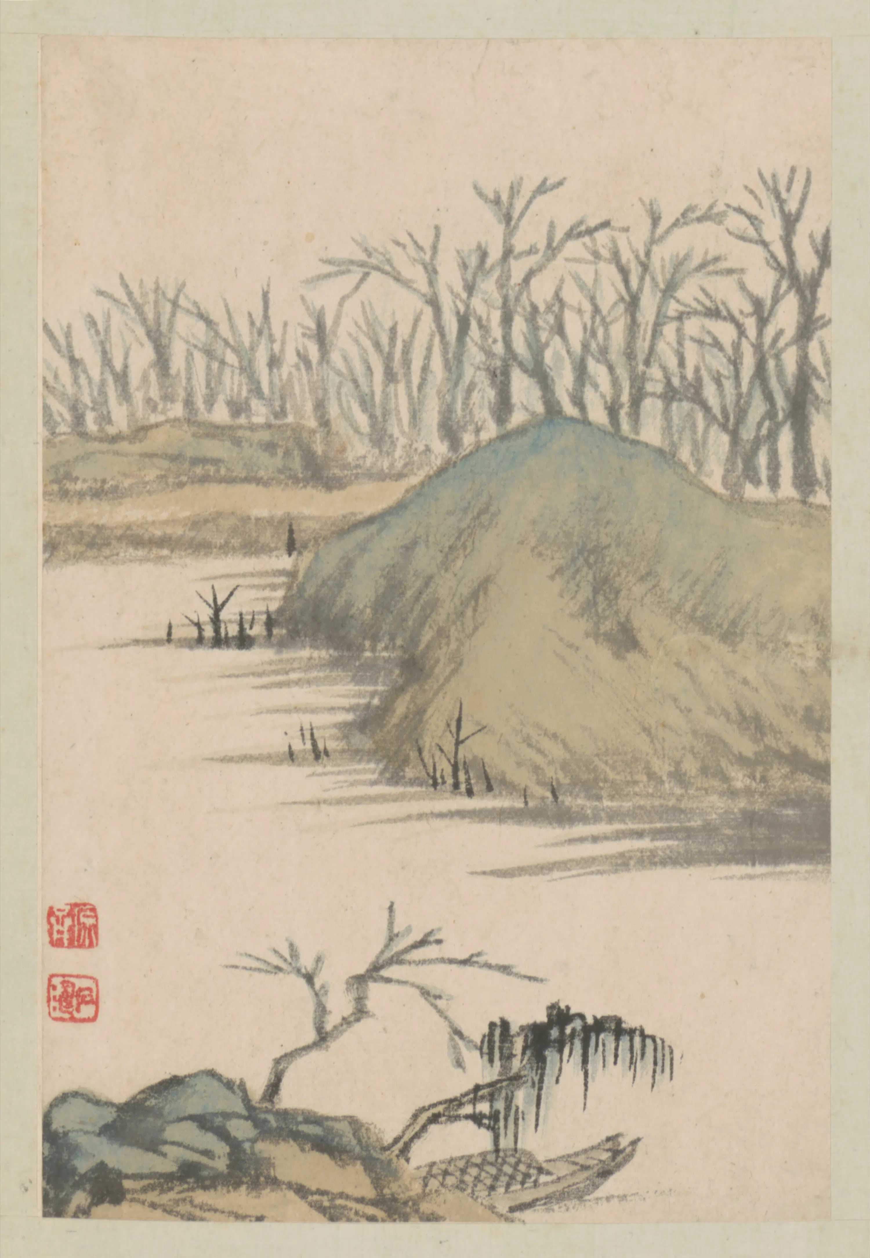 清代【石涛】《山水图册-1（10开）》 第10张