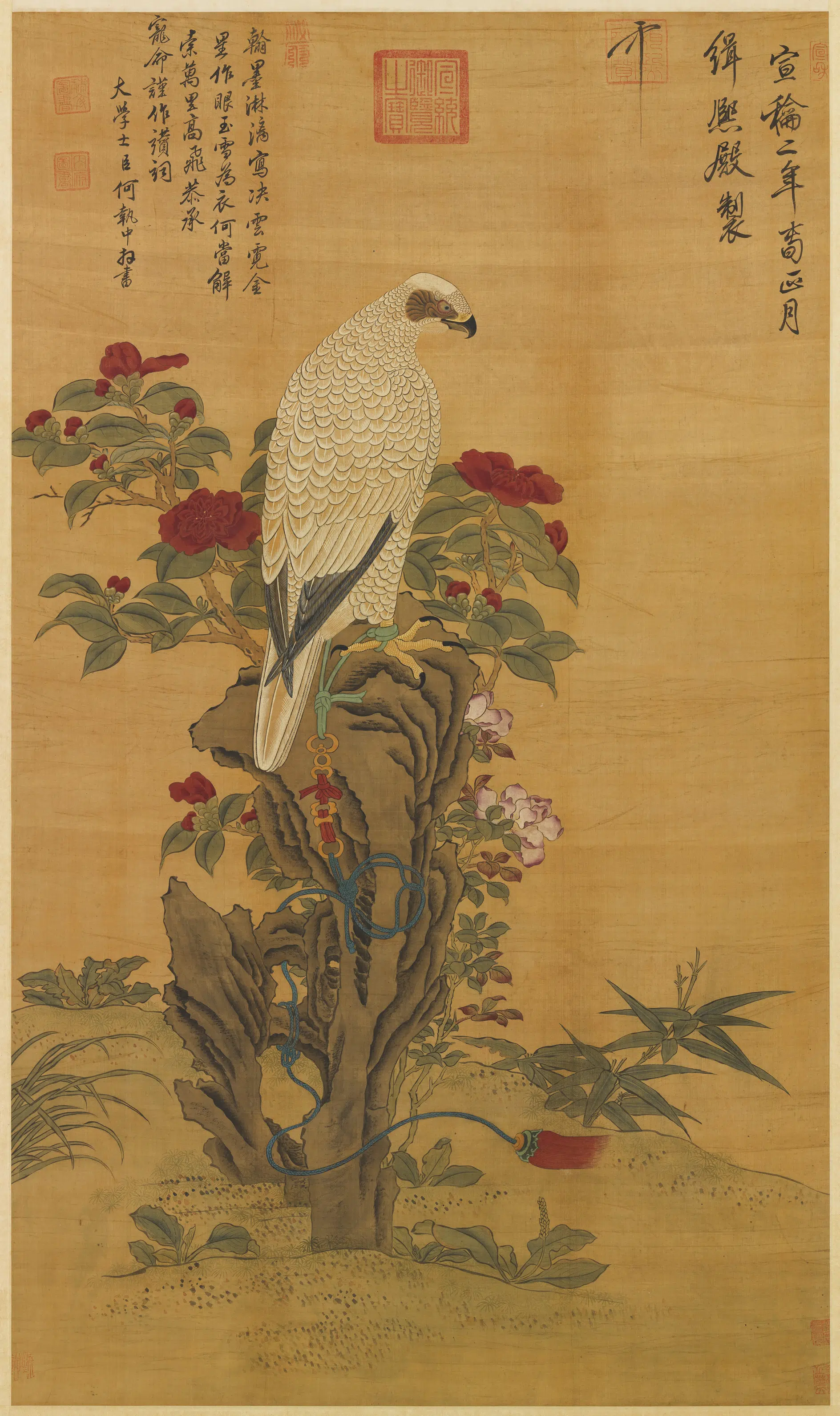 北宋【宋徽宗赵佶】《花鸟图轴》