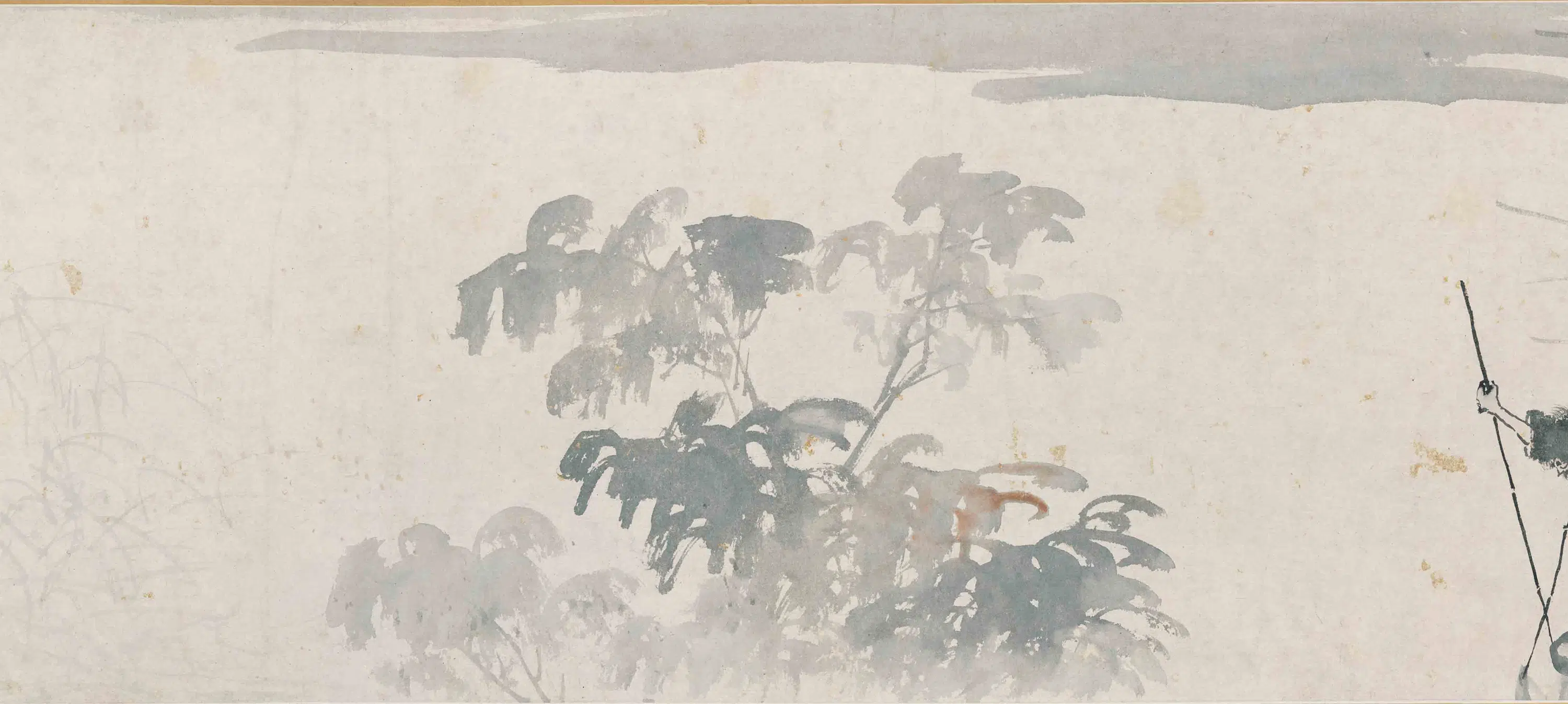 明朝【吴世恩】《秋江琴酒图卷》 第2张