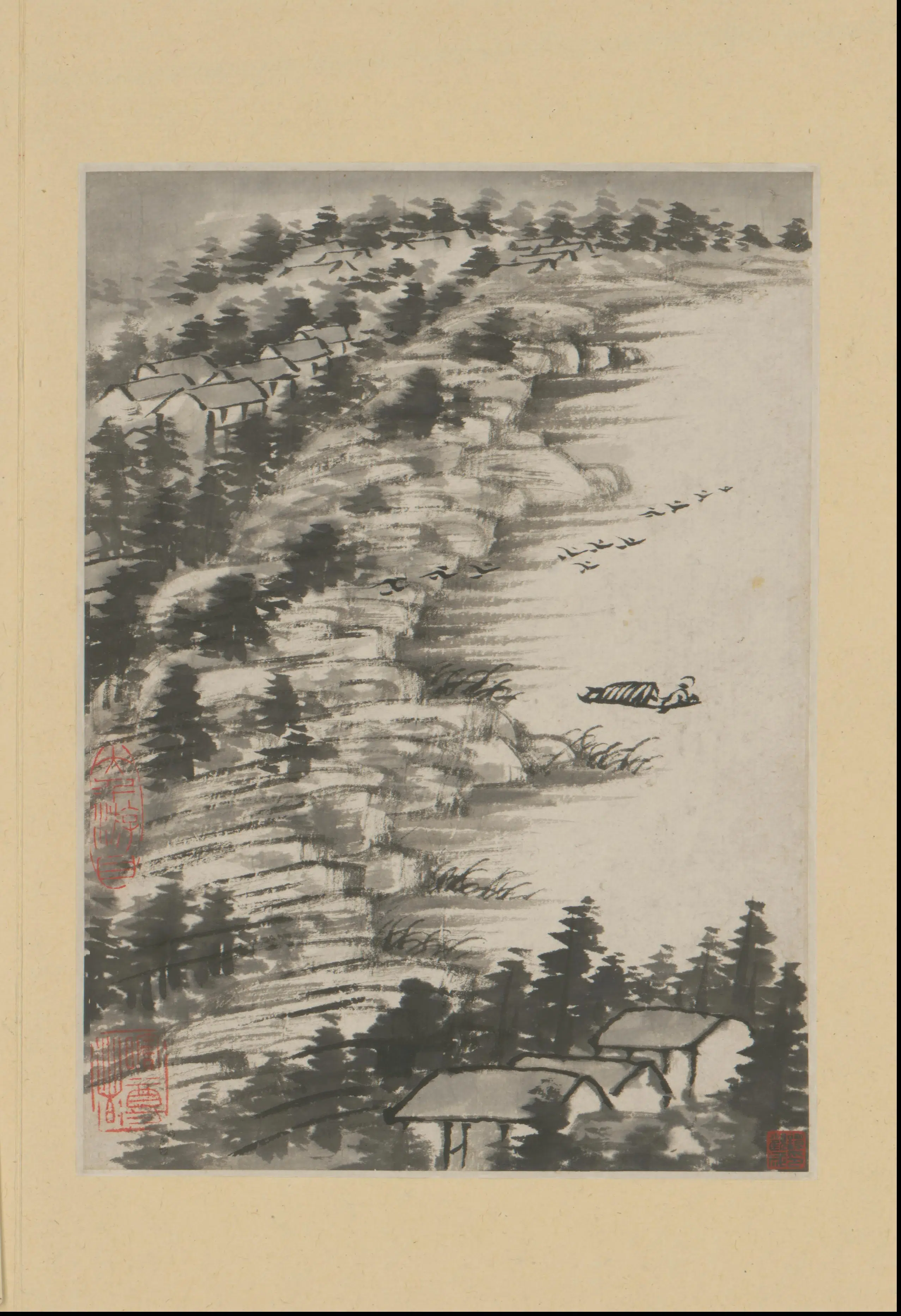 清代【石涛】《金山龙游寺诗意册（13开）》 第2张