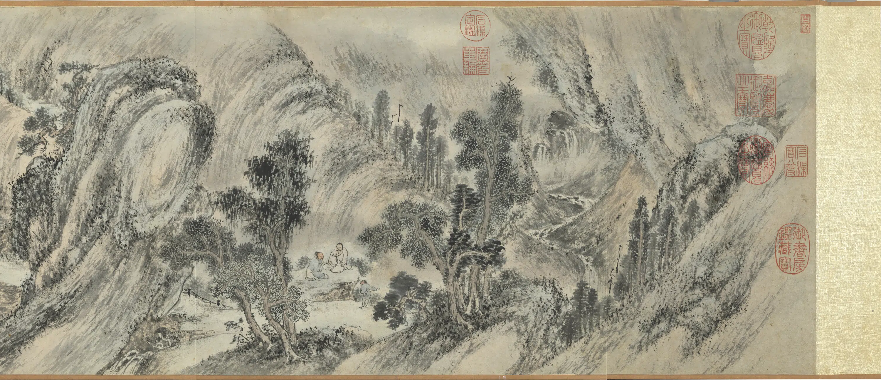 明代【周笼（周龙）】《千里江程图卷》 第3张