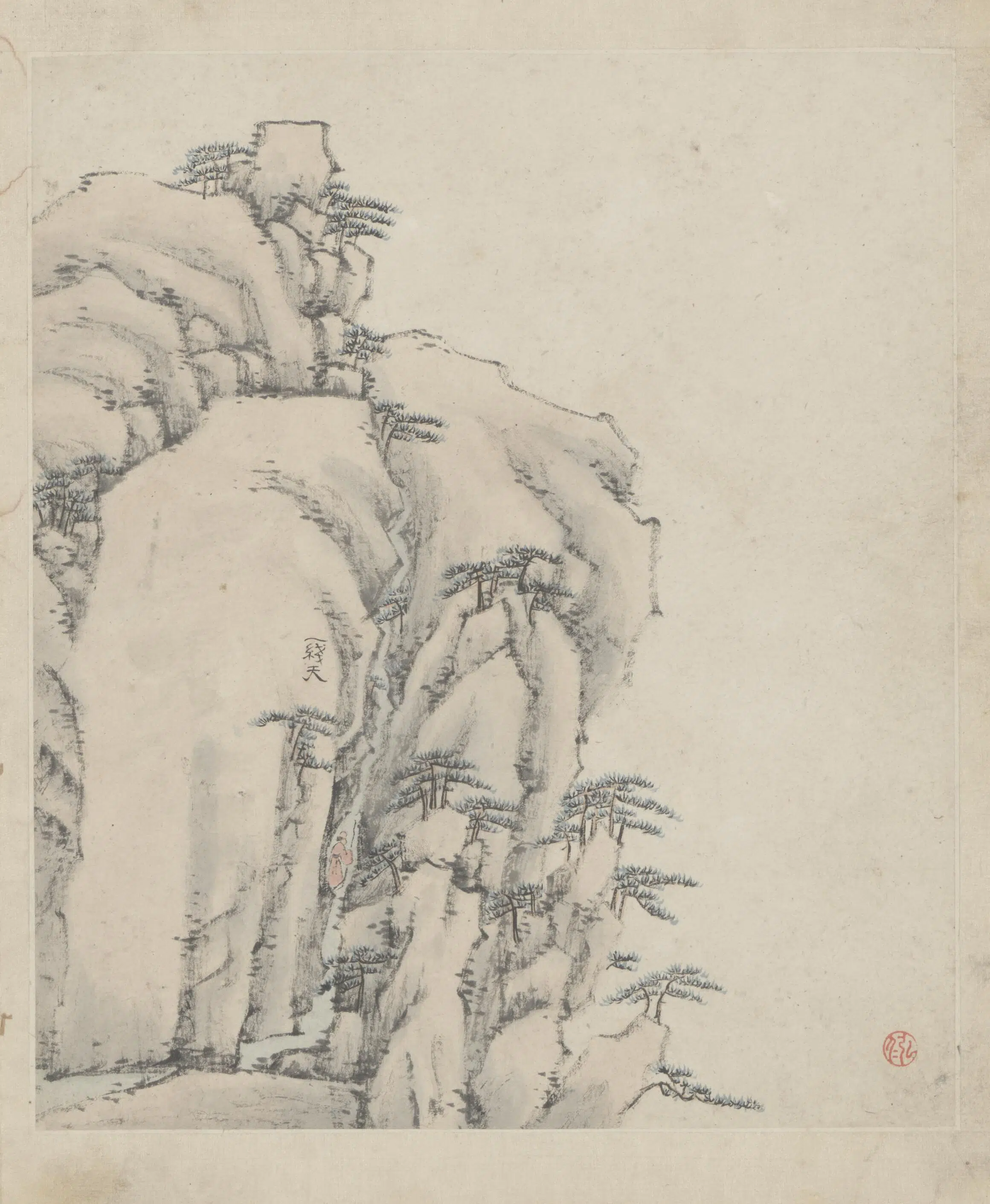 清代【弘仁】《黄山图册-60开》 第12张 清代【弘仁】《黄山图册-60开》 第12张
