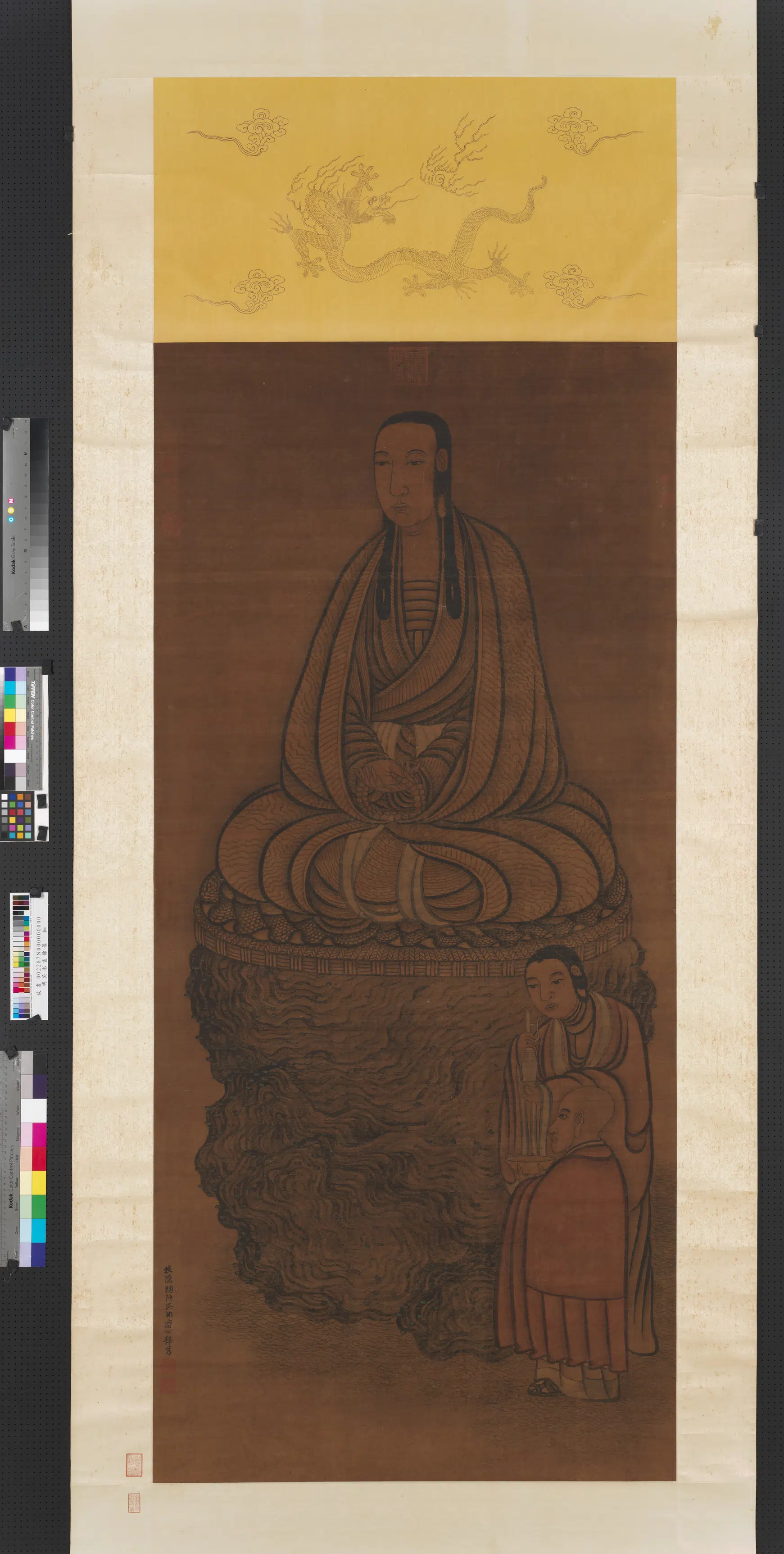 明朝【吴彬】《画佛像图轴》