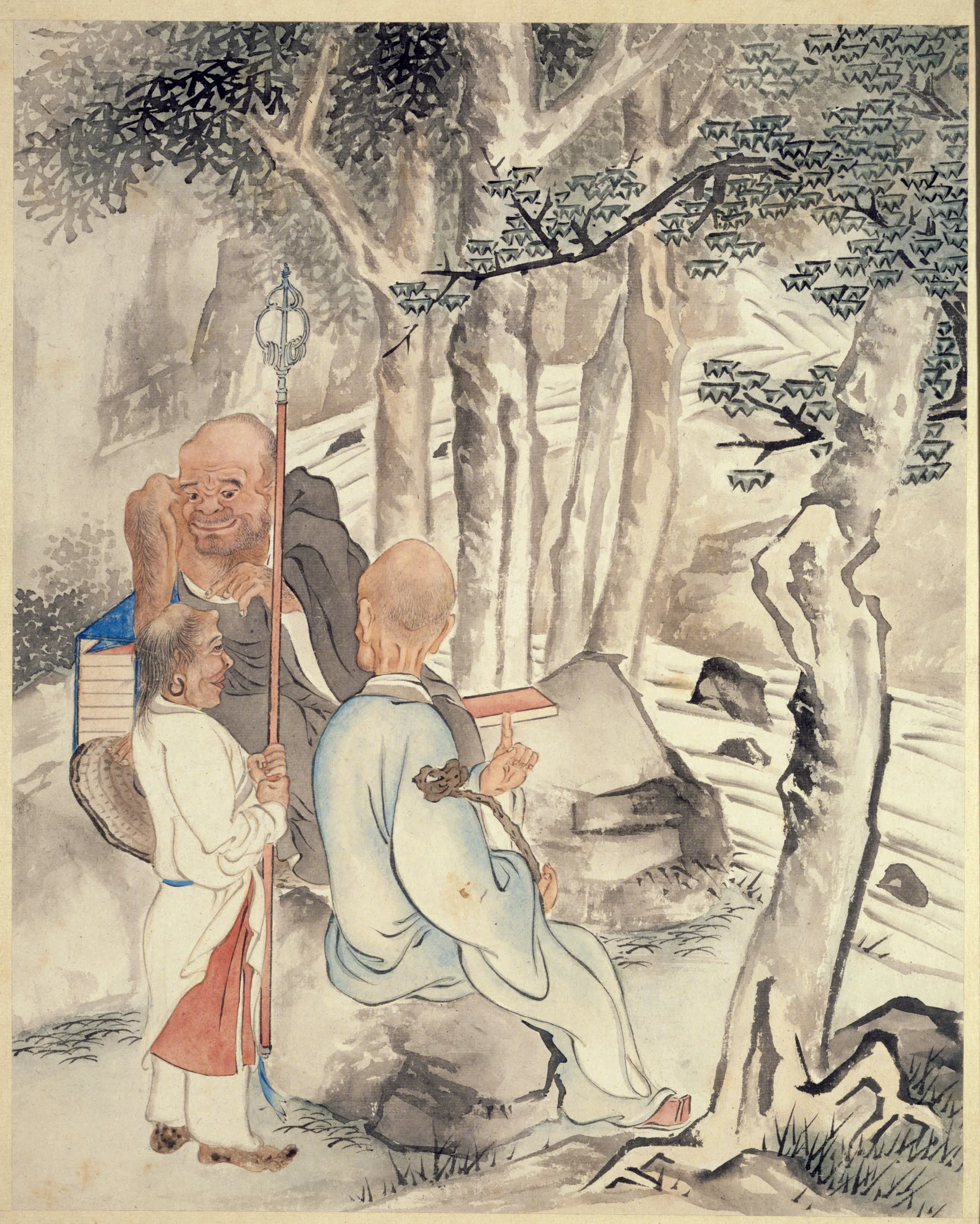 清代【贾全】《十六罗汉册（8开）》 第6张