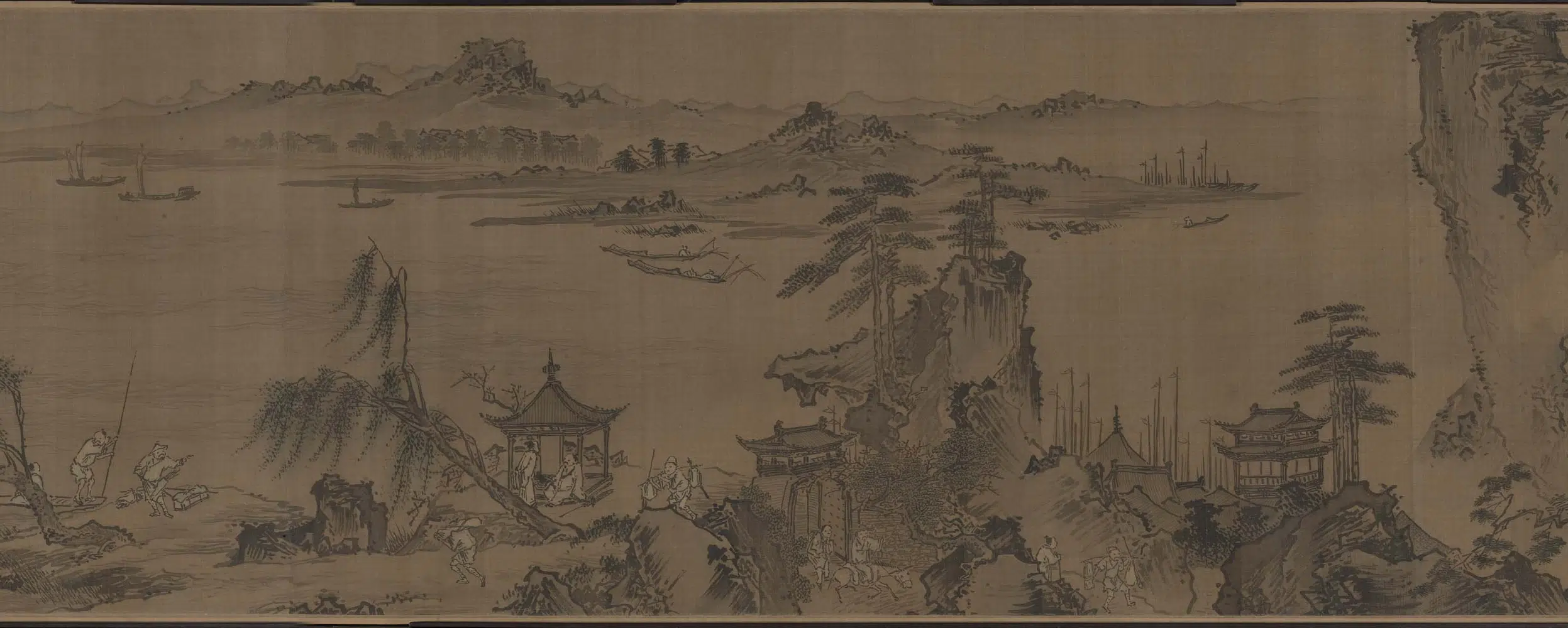 明朝【戴进】《清江捕鱼图卷》 第7张 明朝【戴进】《清江捕鱼图卷》 第7张