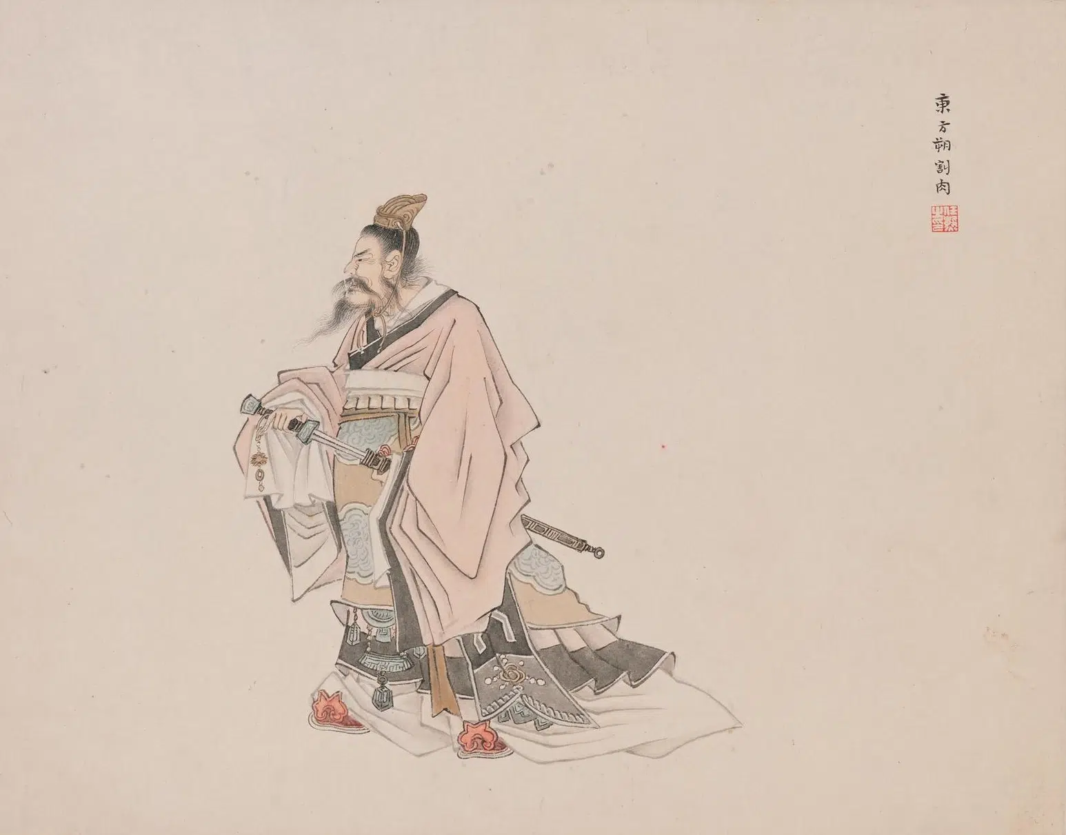 清代【任熊】《人物山水册》 第4张
