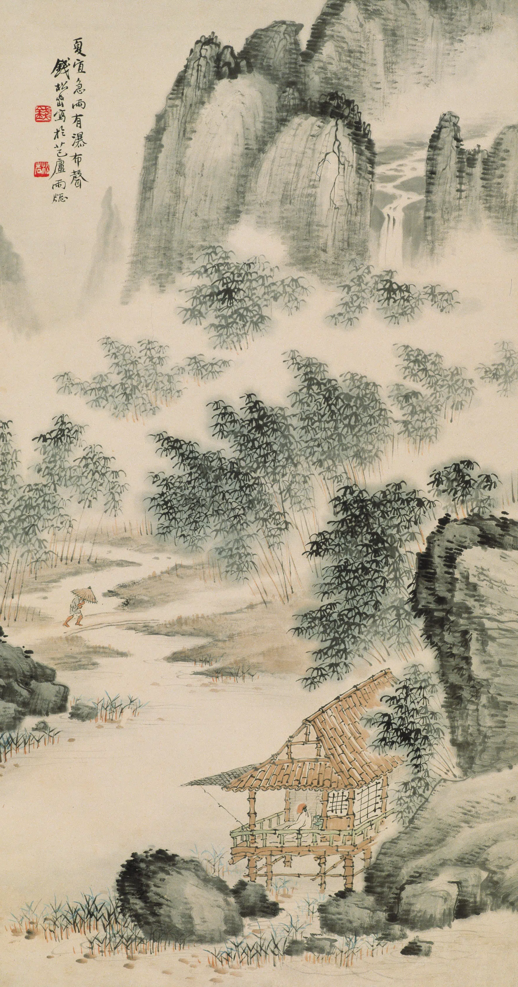 近现代【钱松壑】《山水图》