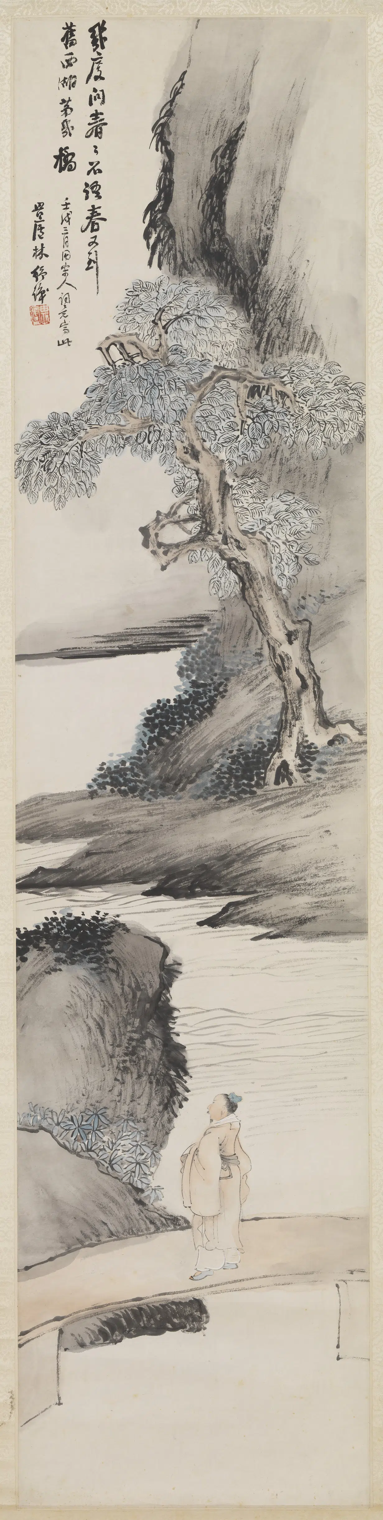 清代【林纾】《江南雨山四屏轴》