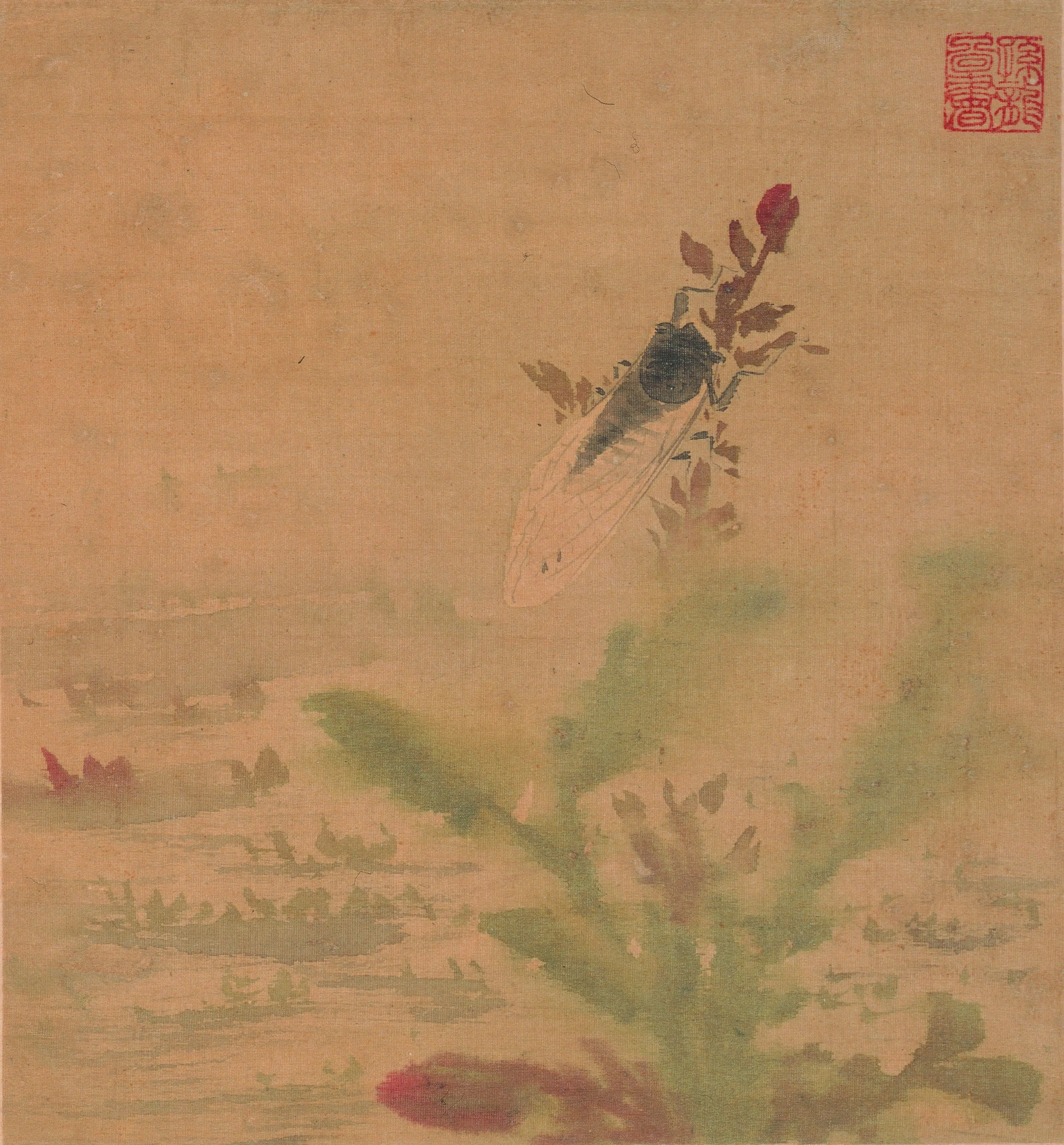 明朝【孙隆（孙龙）】《花鸟草虫册》 第6张