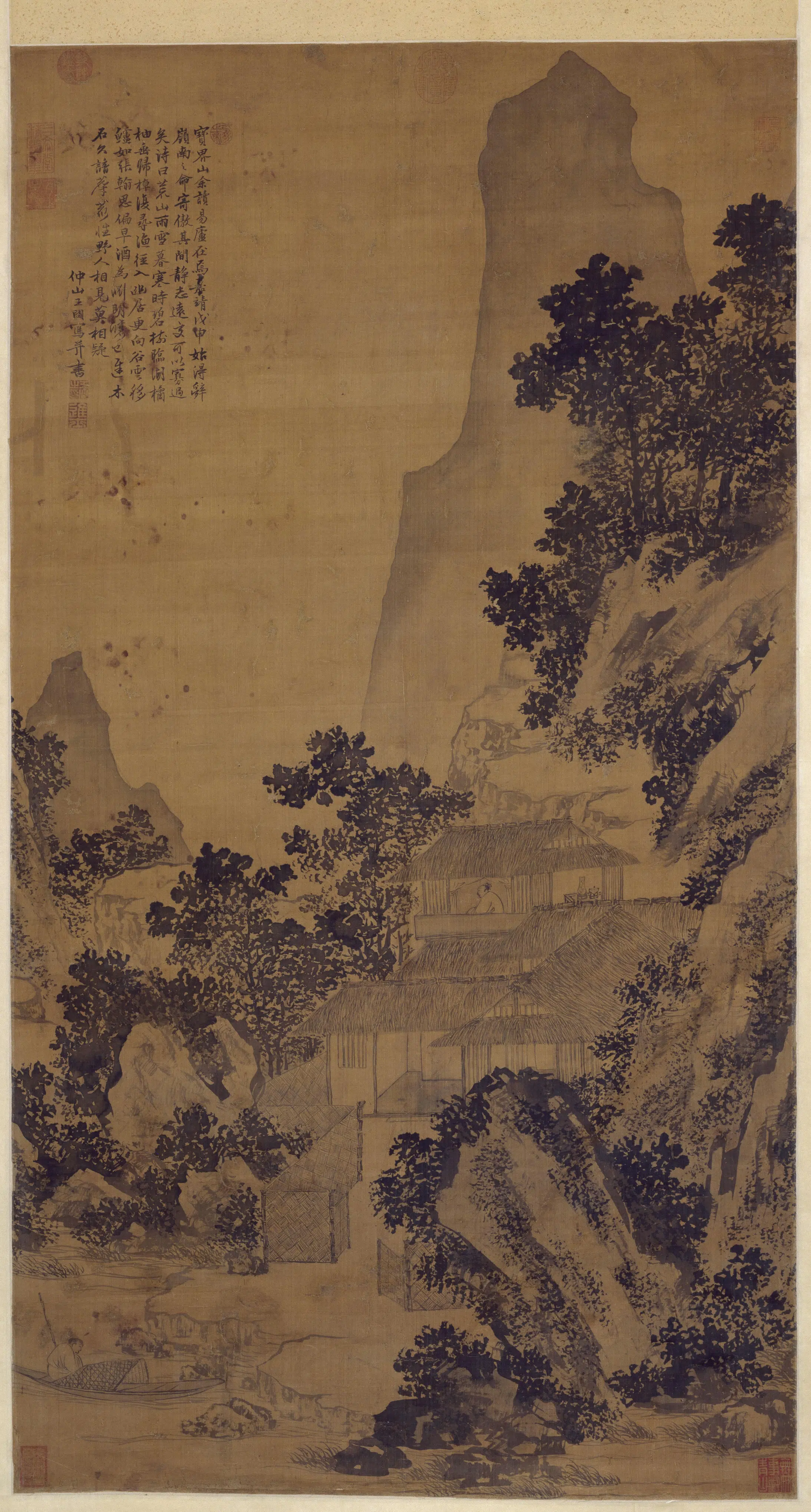 明朝【王问】《归隐宝界山图轴》