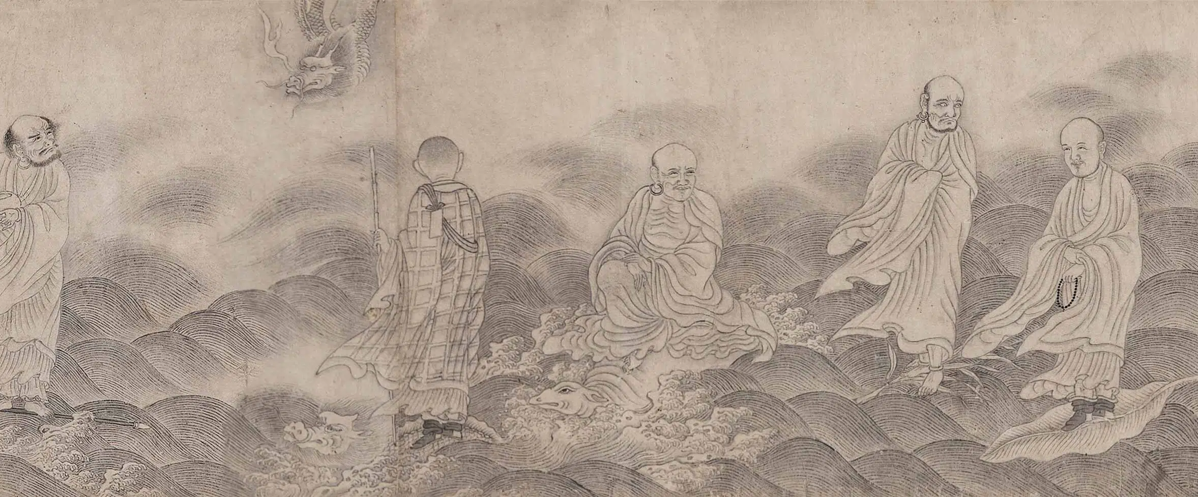 明朝【叶绿】《白描罗汉卷》 第4张 明朝【叶绿】《白描罗汉卷》 第4张
