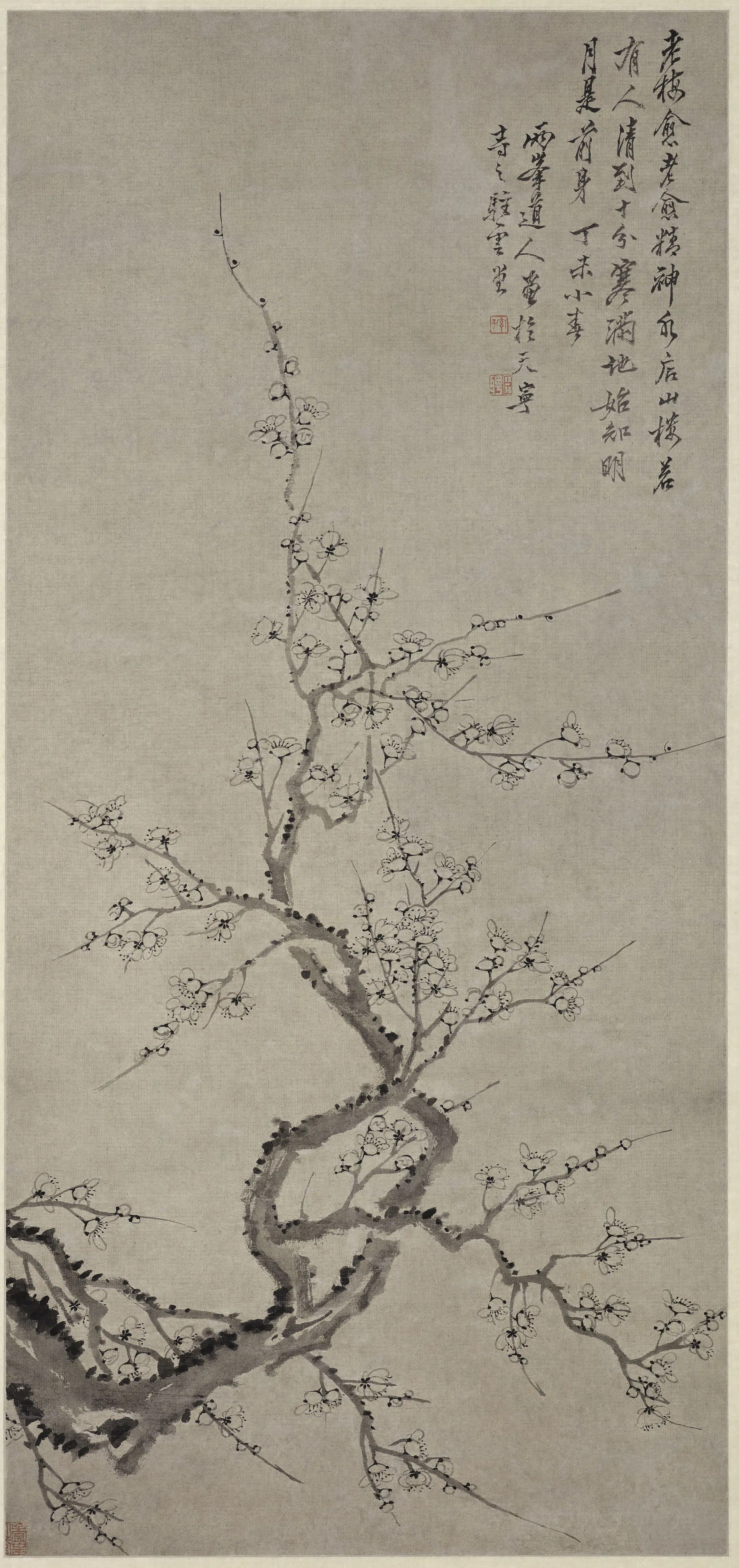 清代【罗聘】《梅花图轴-1》