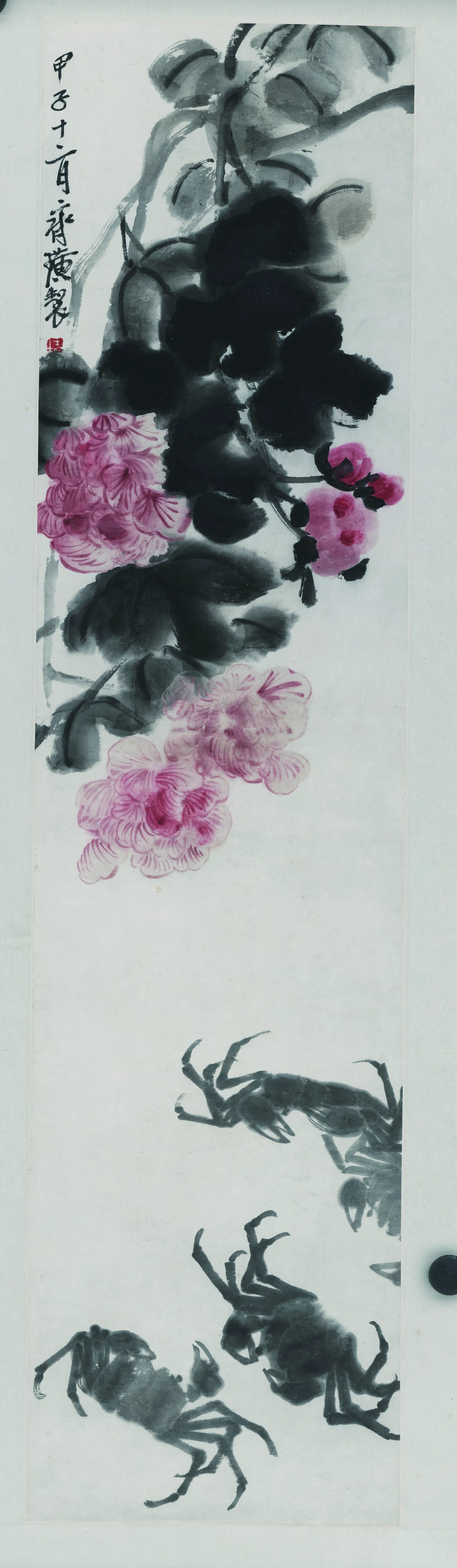 近现代【齐白石】《芙蓉蟹》