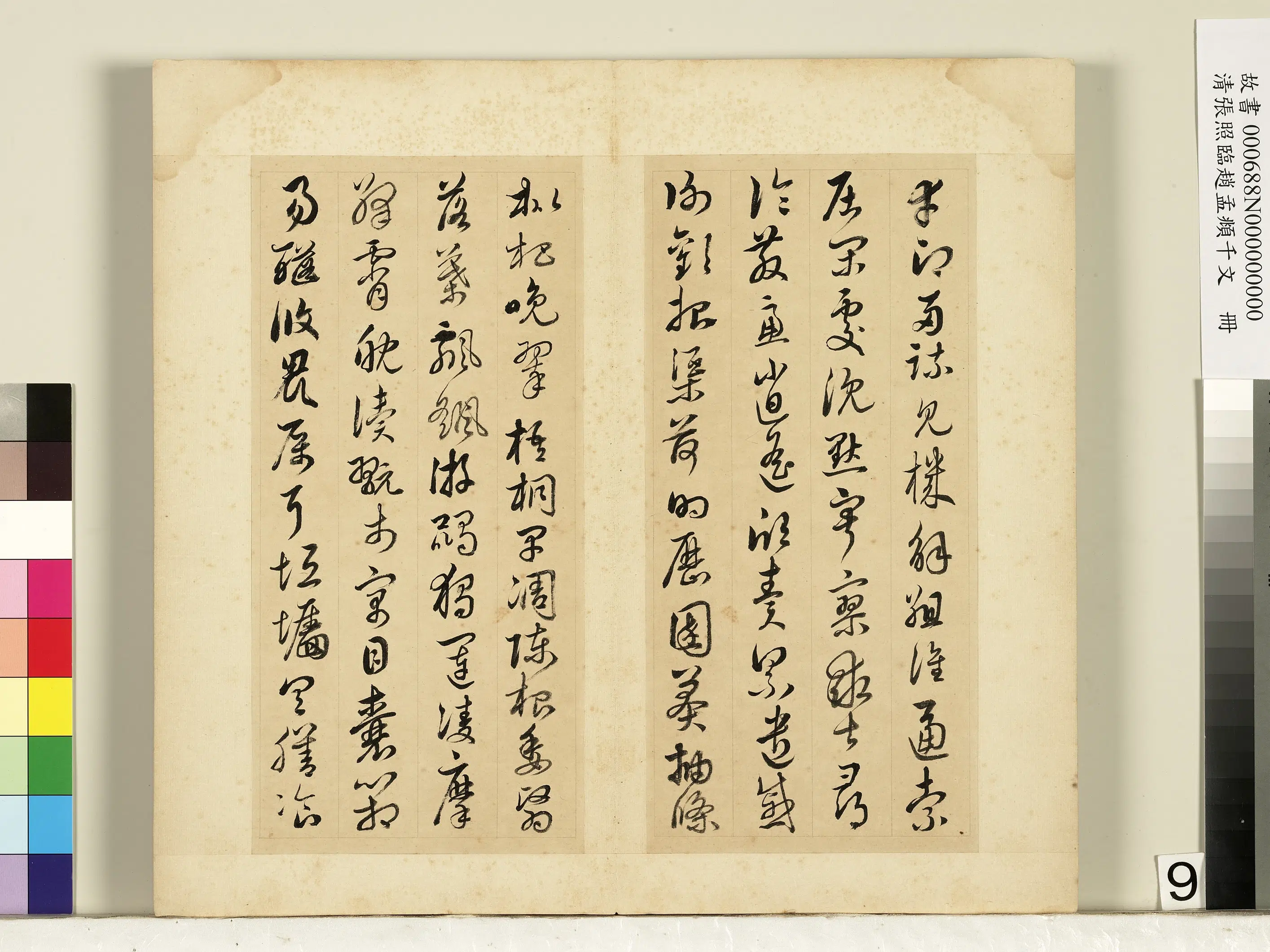 清代【张照】《临赵孟頫千字文册》 第12张