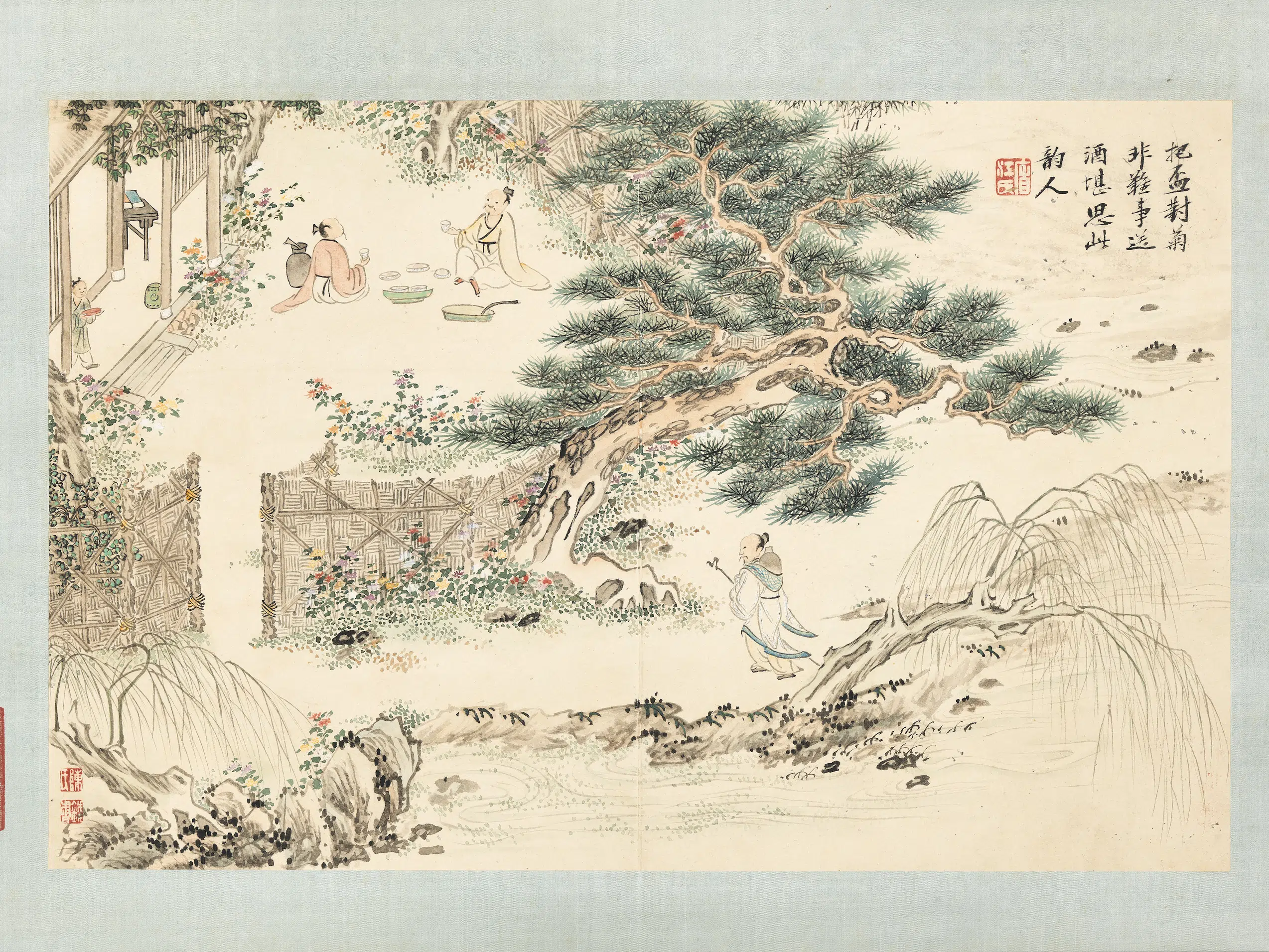 清代【陈书】《画山水图轴下》