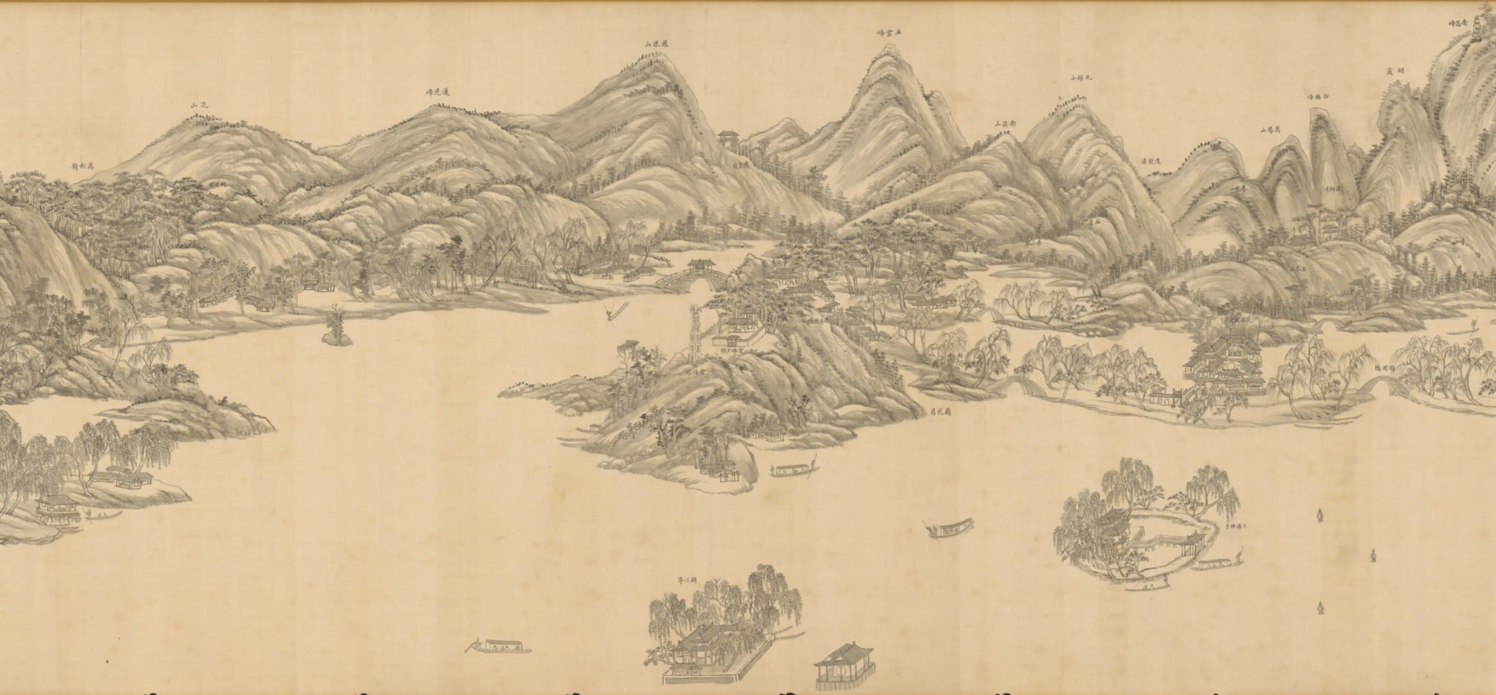 清代【王原祁】《西湖图卷》 第2张 清代【王原祁】《西湖图卷》 第2张