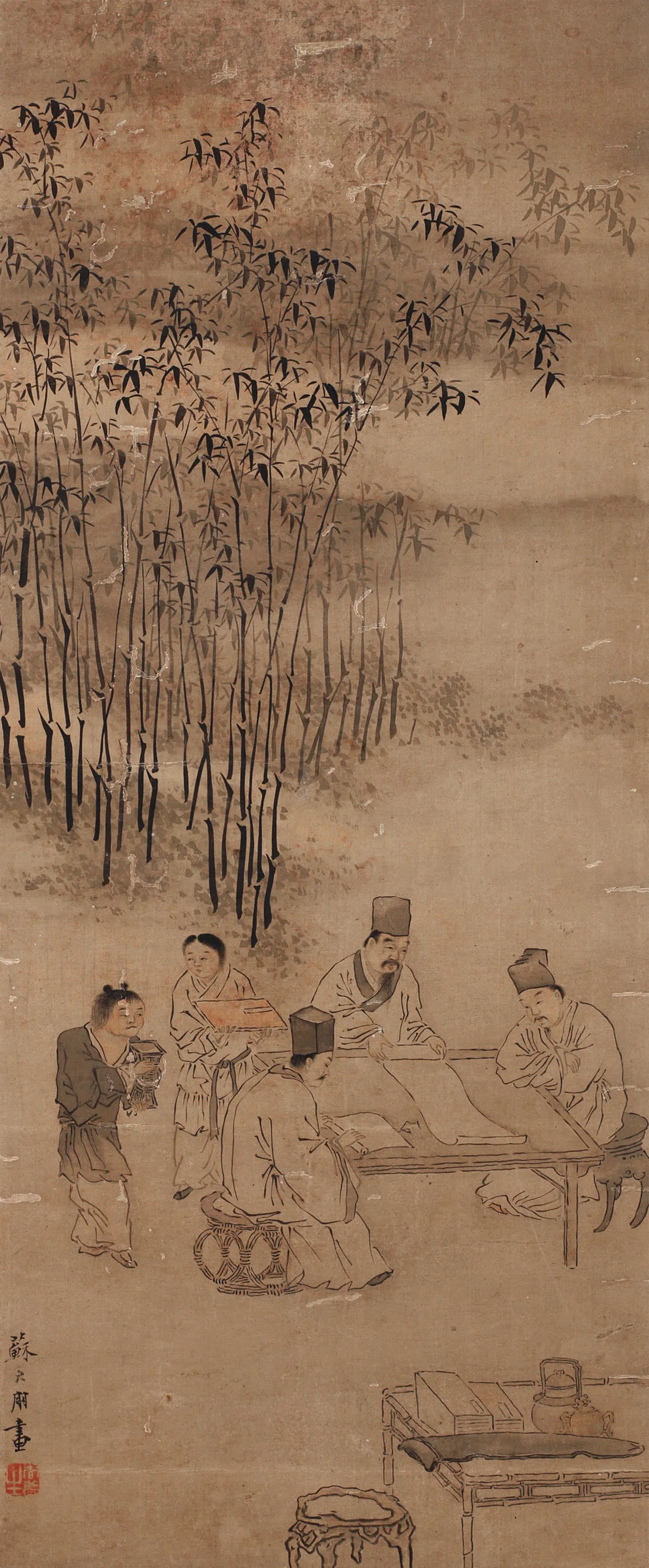清代【苏六朋】《人物轴》