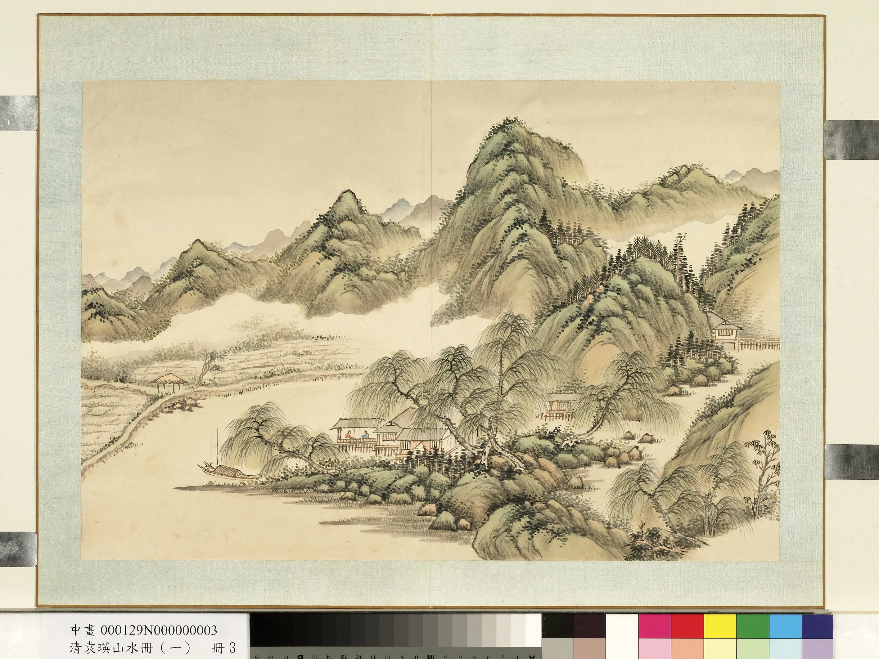 清代【袁瑛】《山水册（一）烟波耕隐》