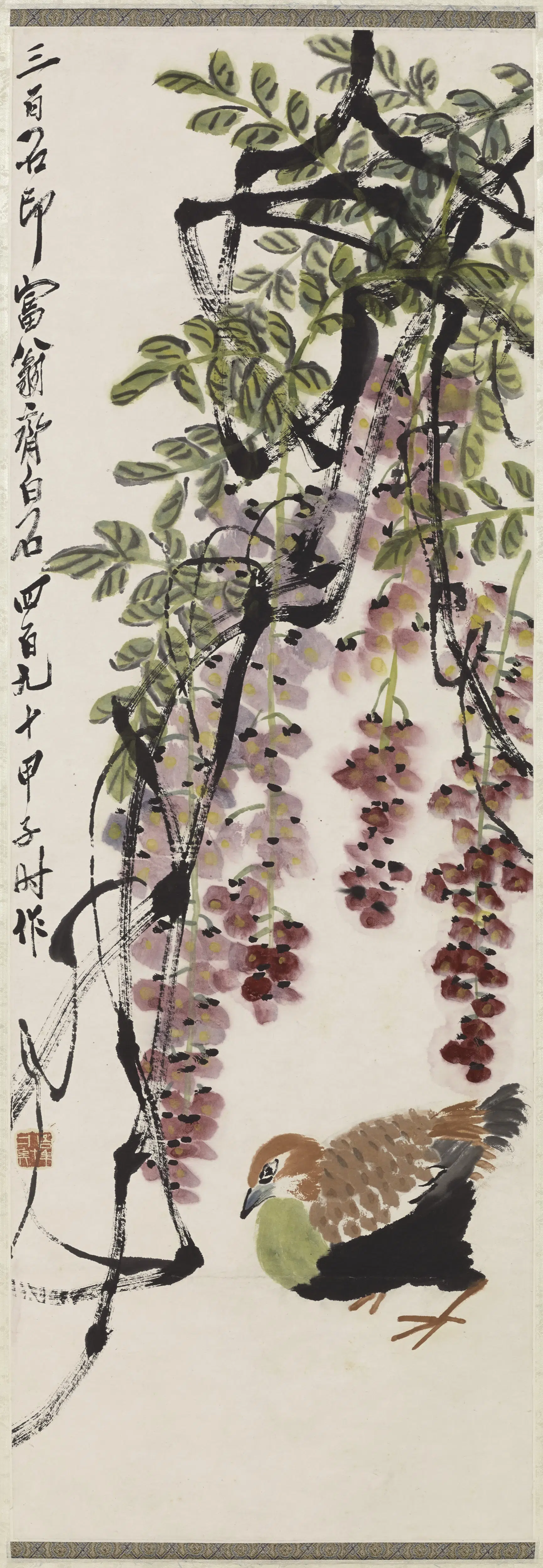近现代【齐白石】《紫藤图轴-2》