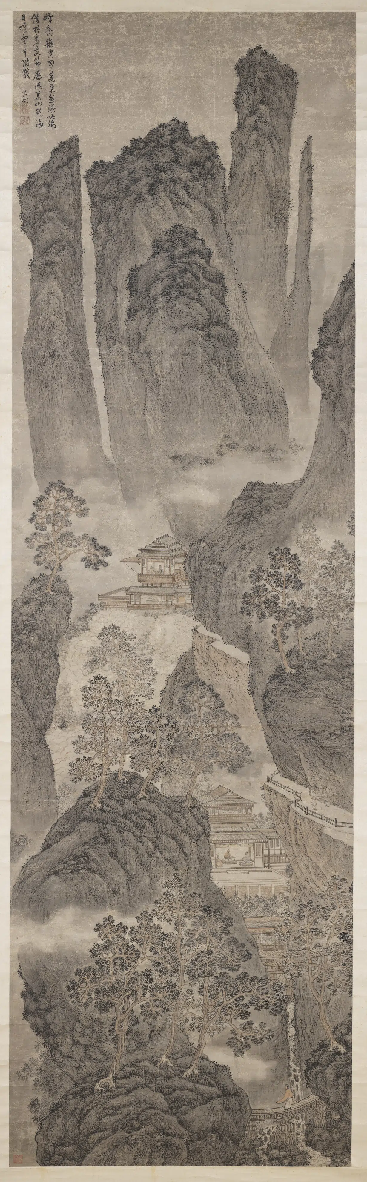 明朝【吴彬】《山水图轴》