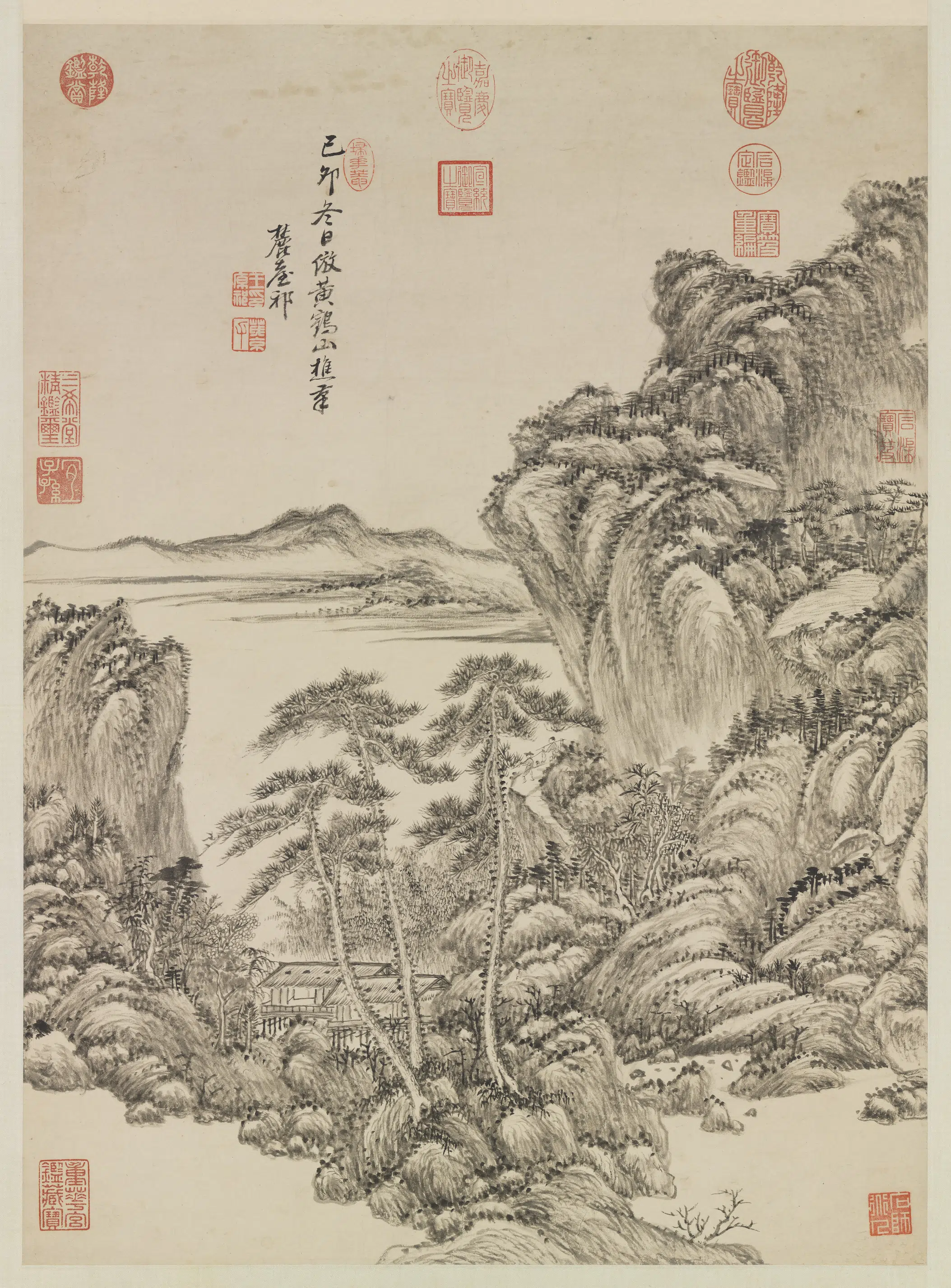 清代【王原祁】《画山水图轴-11》