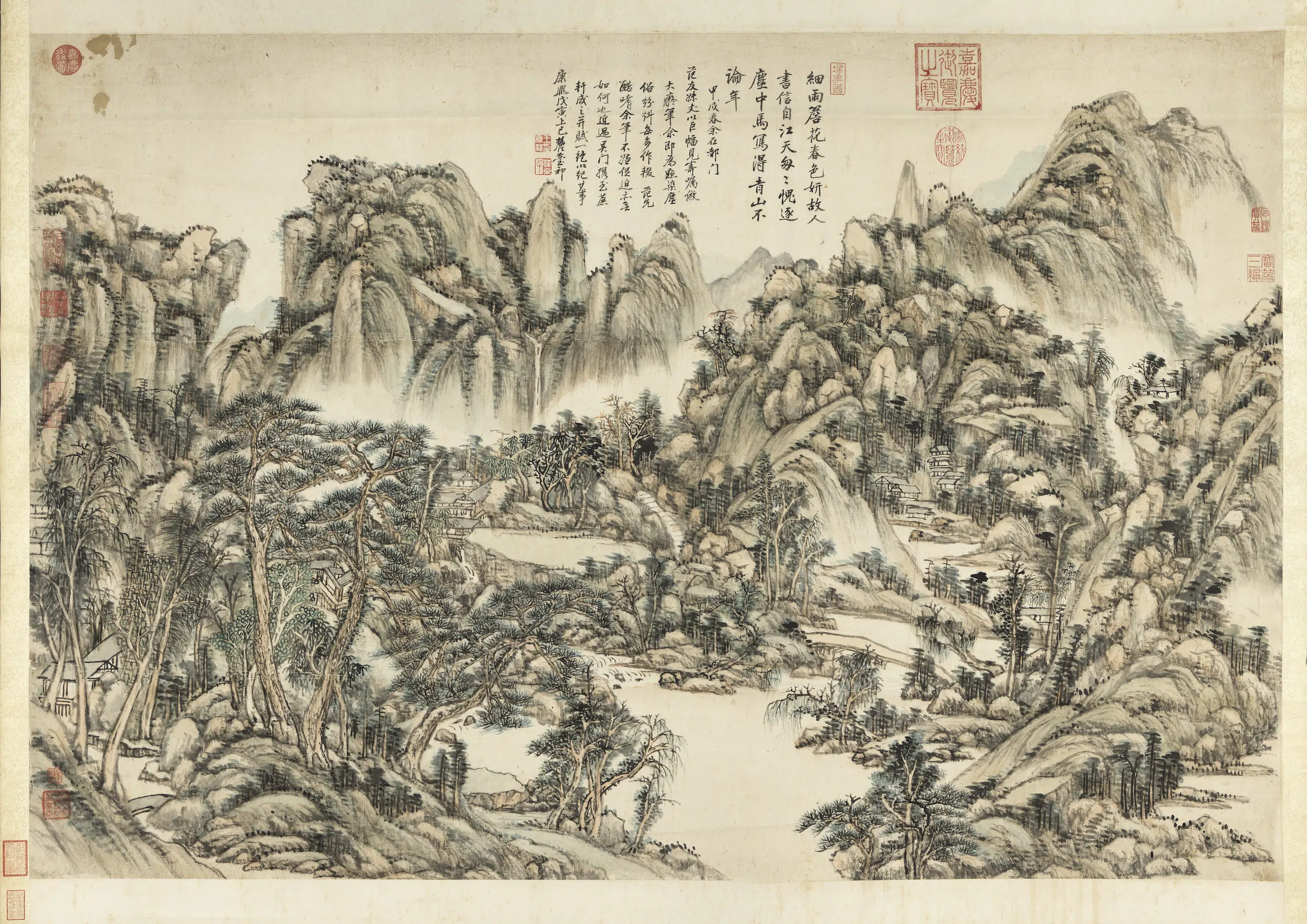 清代【王原祁】《仿黄公望山水图轴-5》