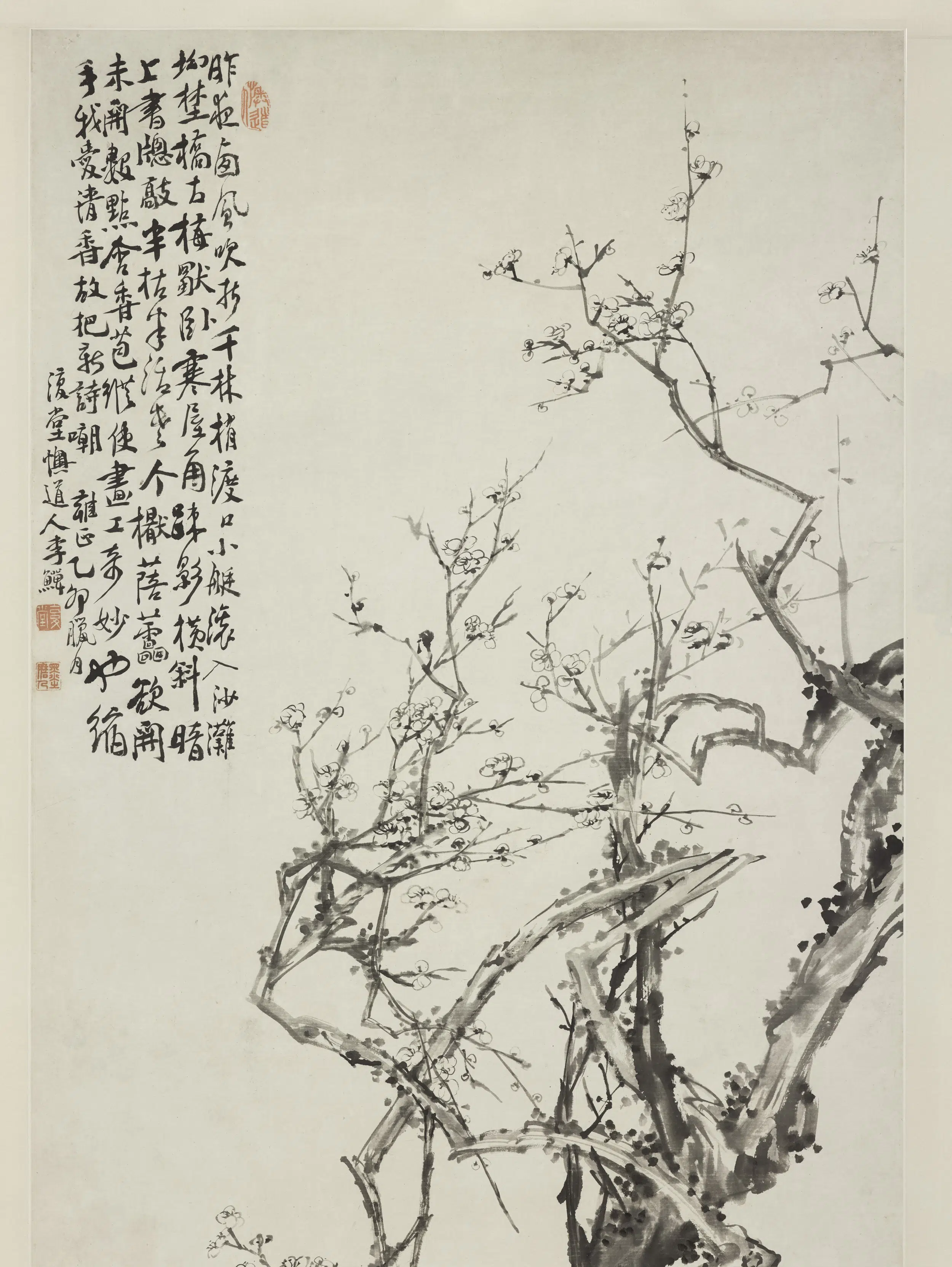 清代【李鱓】《墨梅图轴》