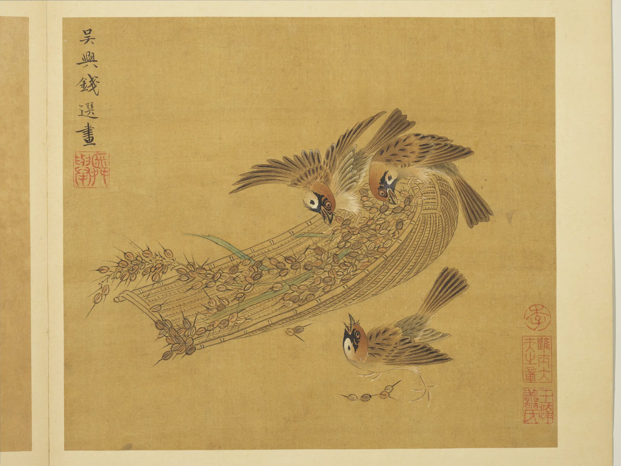 宋-元朝【钱选】《画花篮图册》 第9张 宋-元朝【钱选】《画花篮图册》 第9张